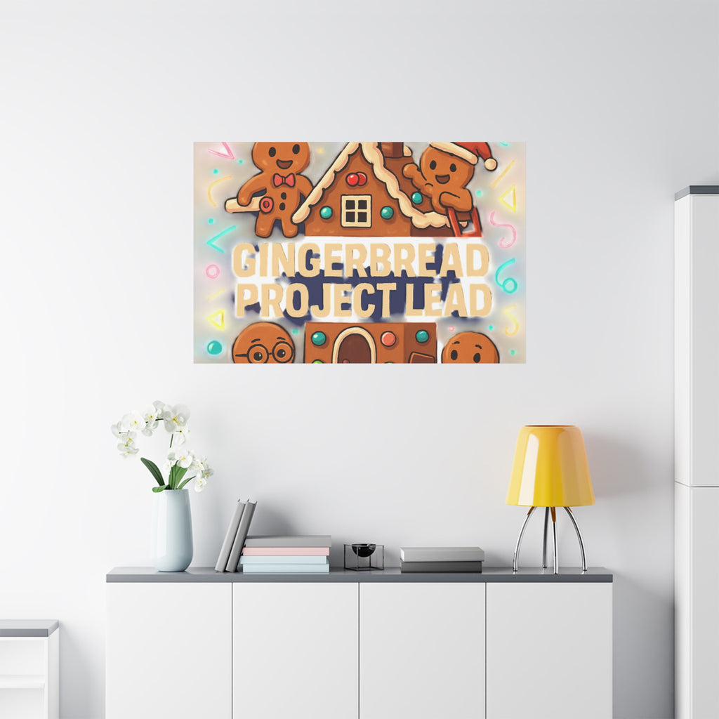 Gingerbread Project Lead Canvas Art — Holiday Kitchen Wall Decor