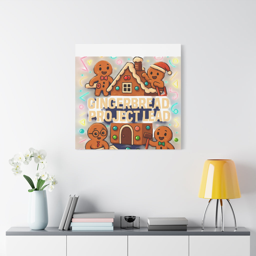 Gingerbread Project Lead Canvas Art — Holiday Kitchen Wall Decor