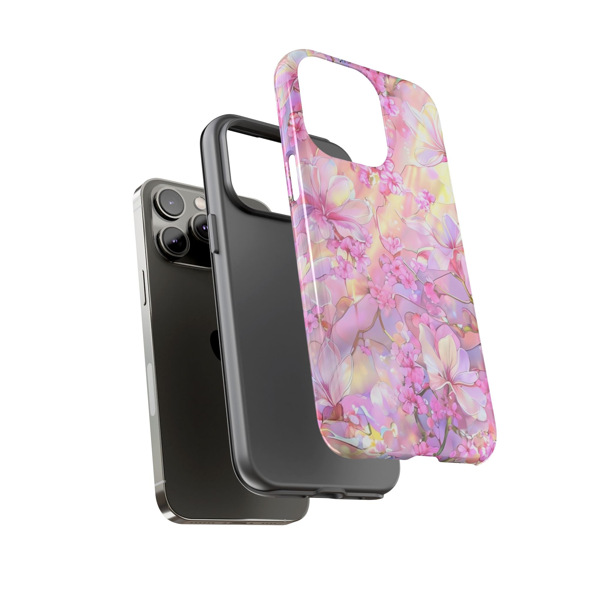 Floral Elegance Tough Phone Case – Dual-Layer Protection for iPhone 17/16/15 & Samsung | Glossy or Matte Finish | Morphesa