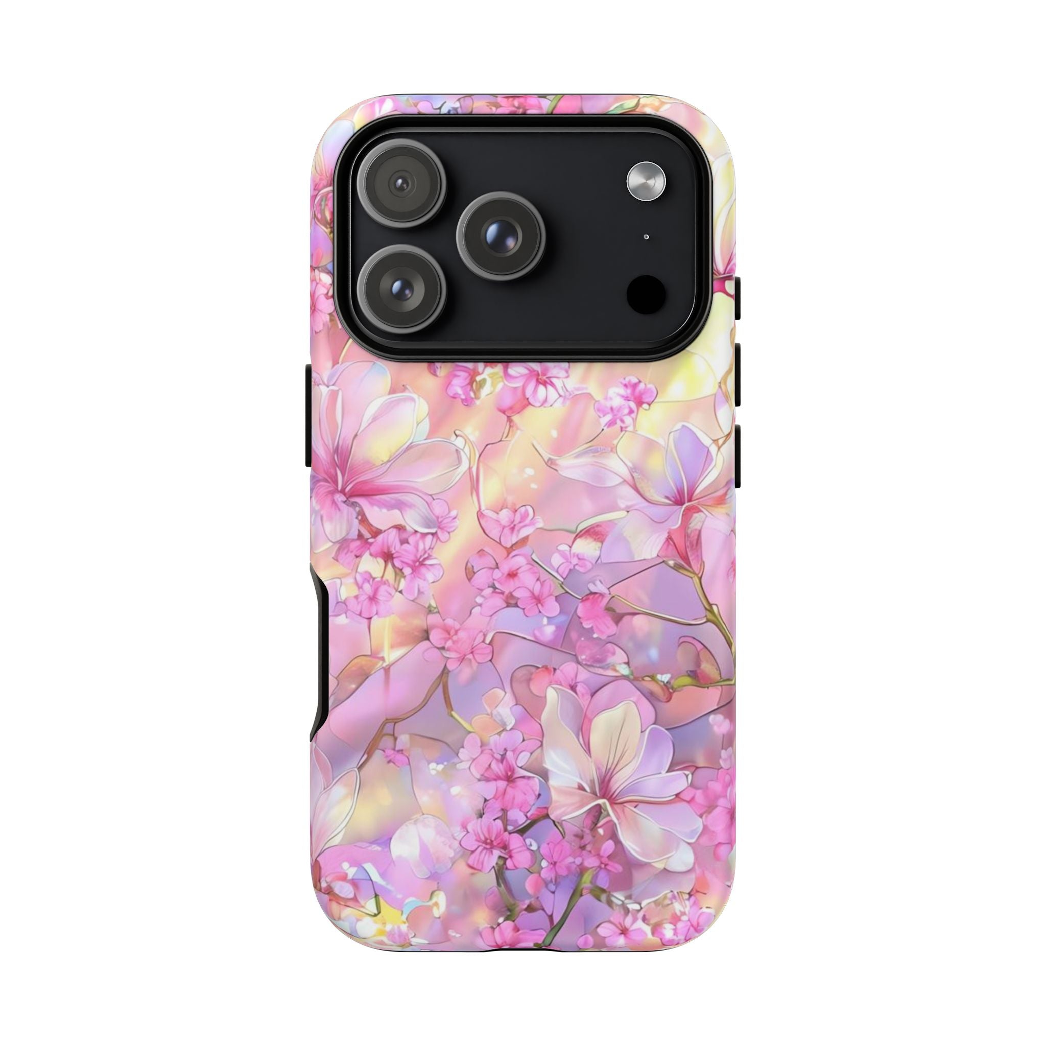 Floral Elegance Tough Phone Case – Dual-Layer Protection for iPhone 17/16/15 & Samsung | Glossy or Matte Finish | Morphesa