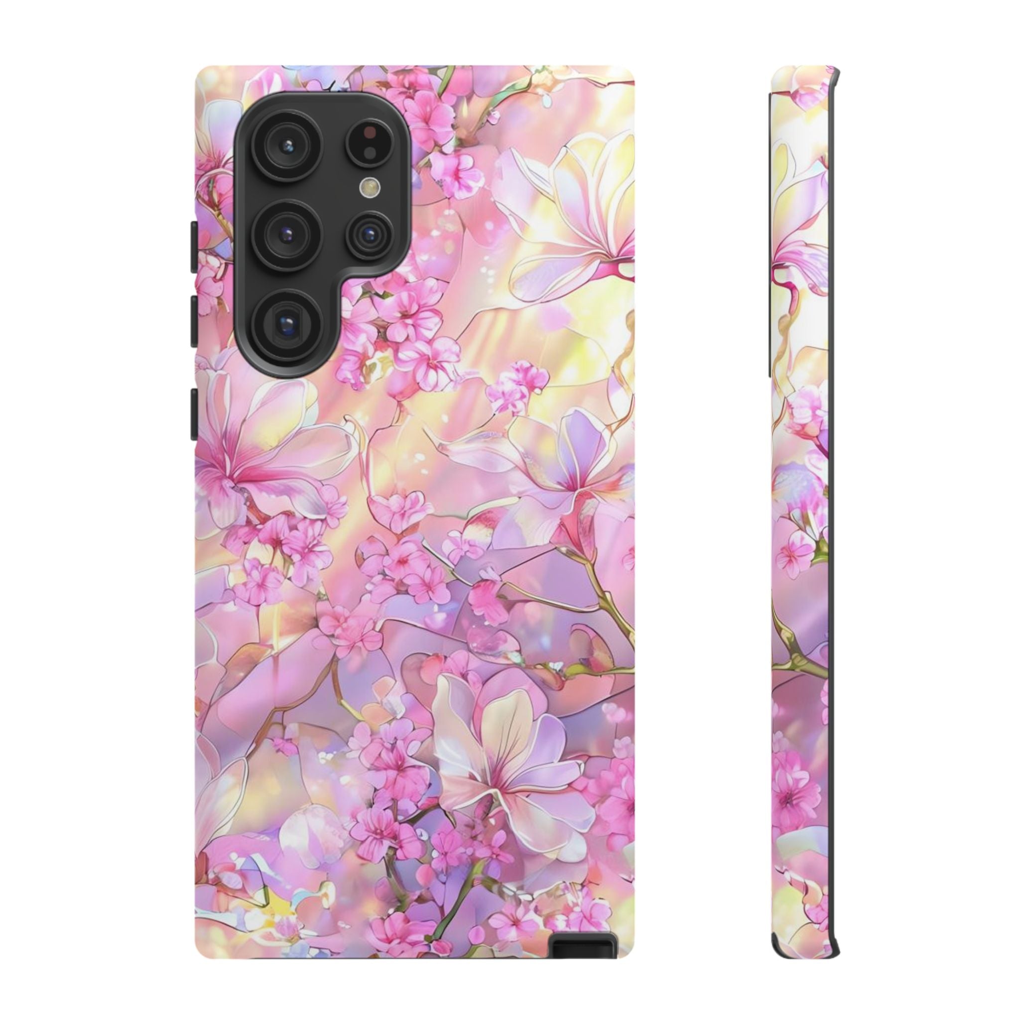 Floral Elegance Tough Phone Case – Dual-Layer Protection for iPhone 17/16/15 & Samsung | Glossy or Matte Finish | Morphesa