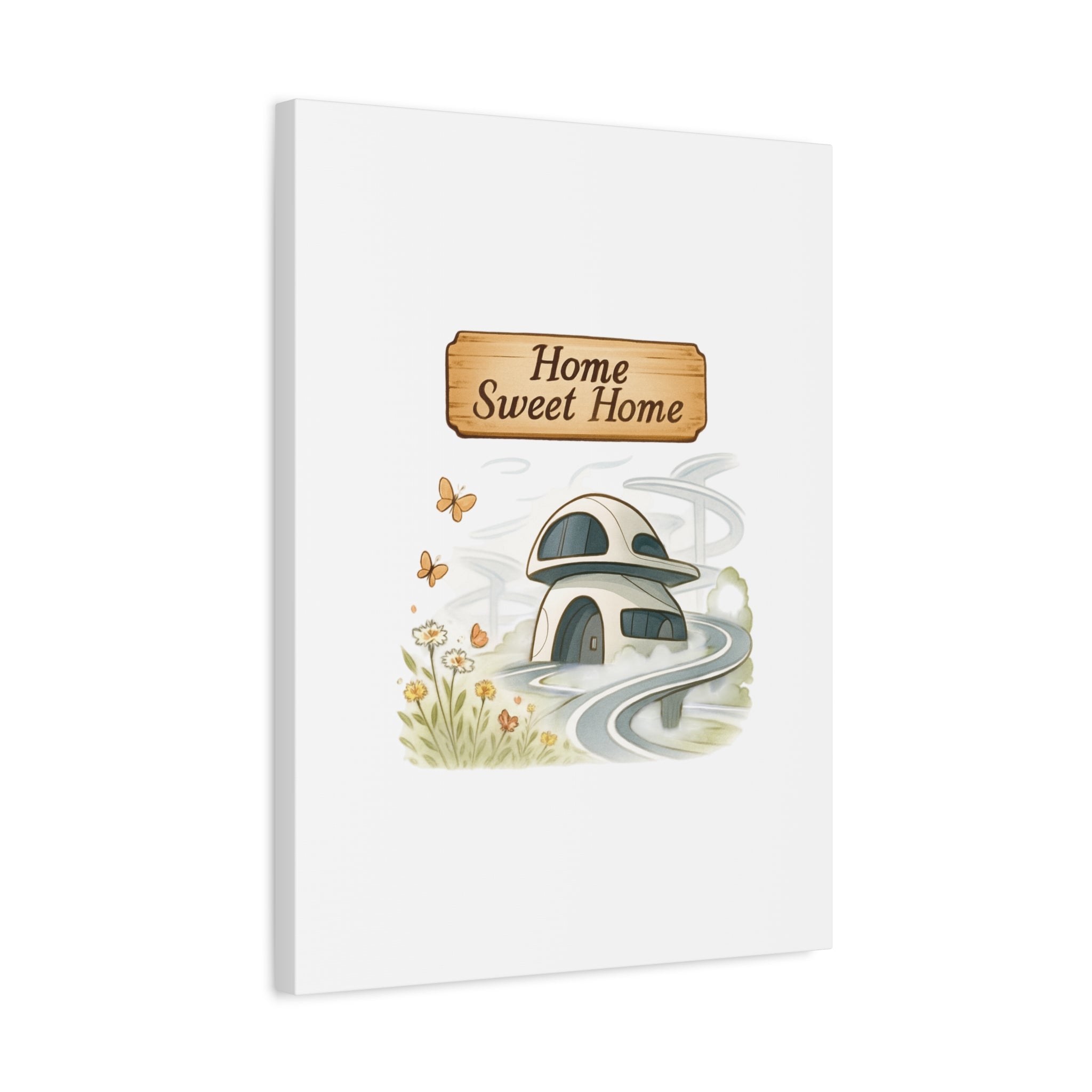 Home Sweet Home Canvas Wall Art — Cozy Cottage Matte Stretched Canvas