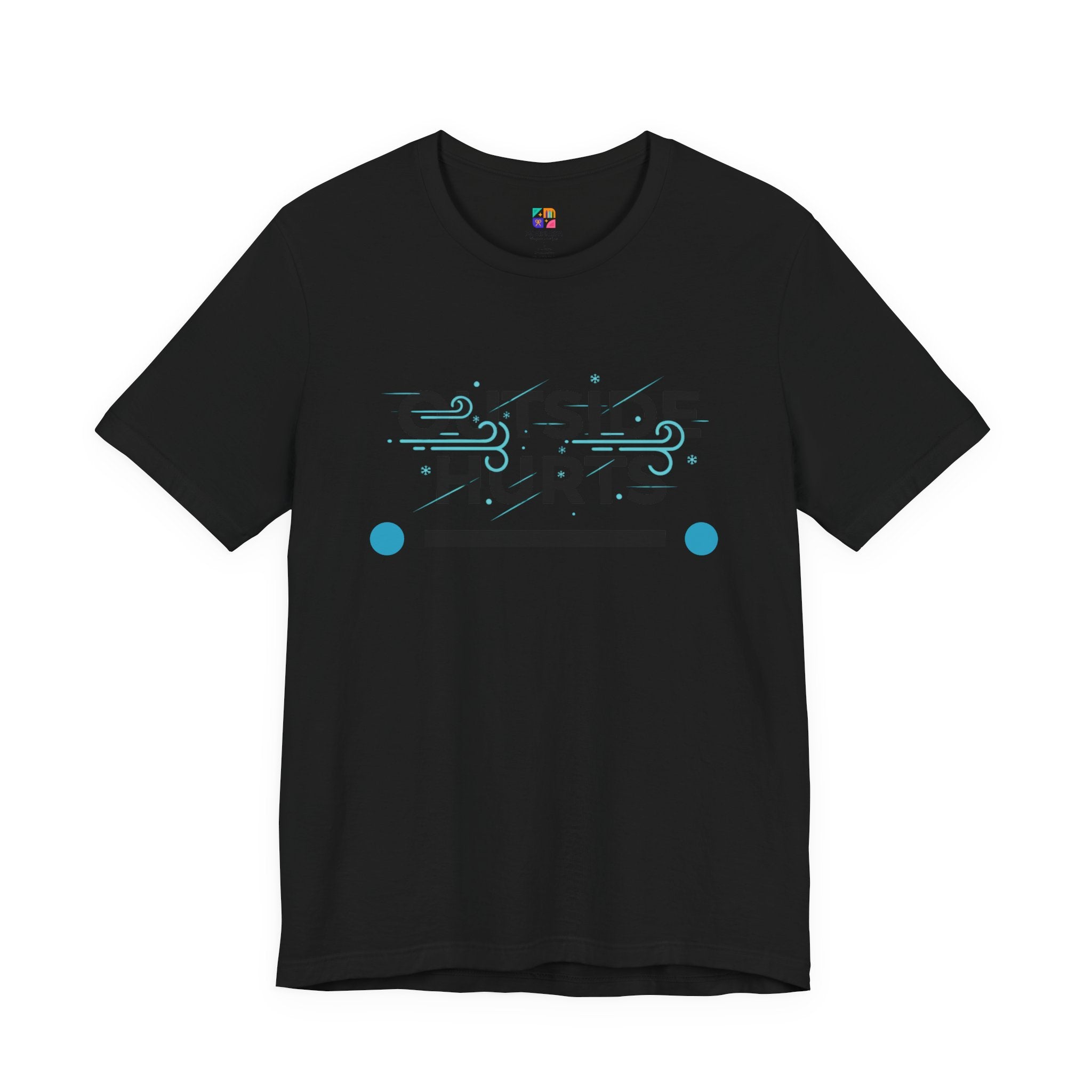 OUTSIDE HURTS Tee | minimalist winter shirt, cold humor