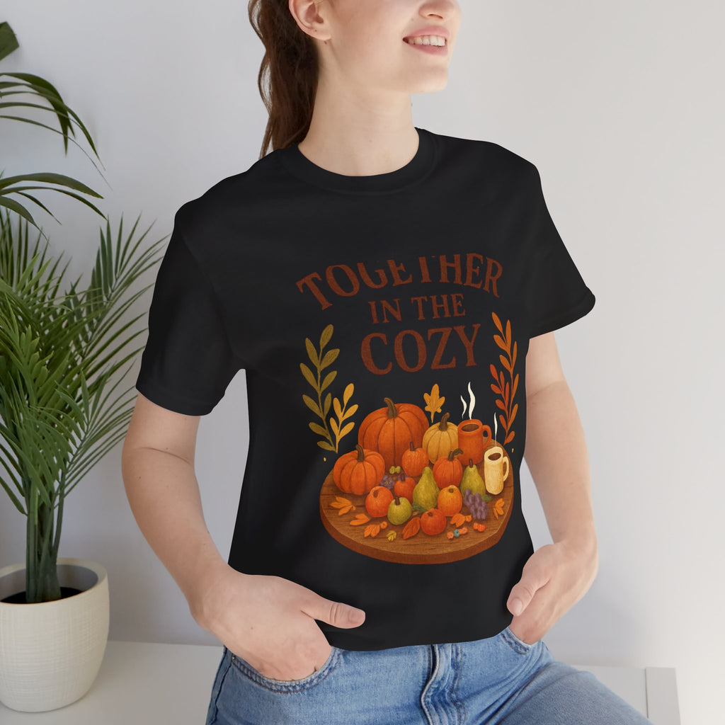 Cozy Together Fall Tee — "Together in the Cozy" Pumpkin Autumn Shirt