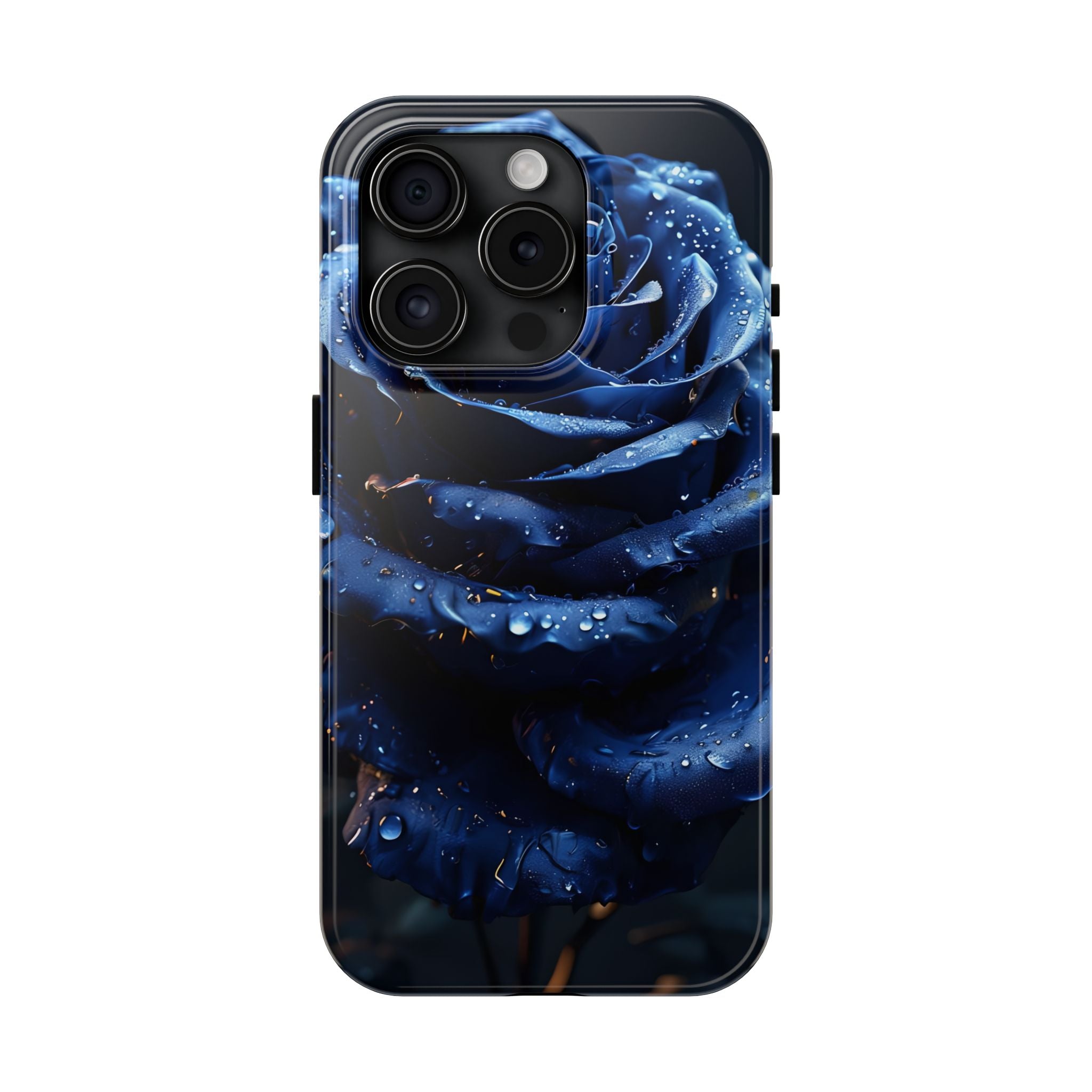 iPhone 17 Pro Max Tough Phone Case - Elegant Blue Rossy Design
