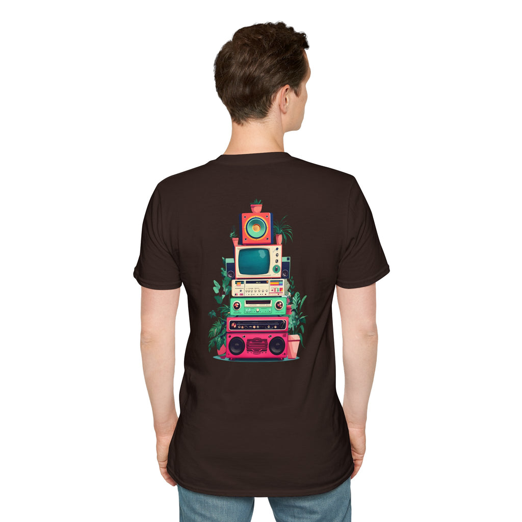 Retro Beach Vibes Unisex Softstyle T-Shirt, Casual Summer Tee, Vintage Style Shirt, Music Lover Gift, Relaxed Fit Apparel