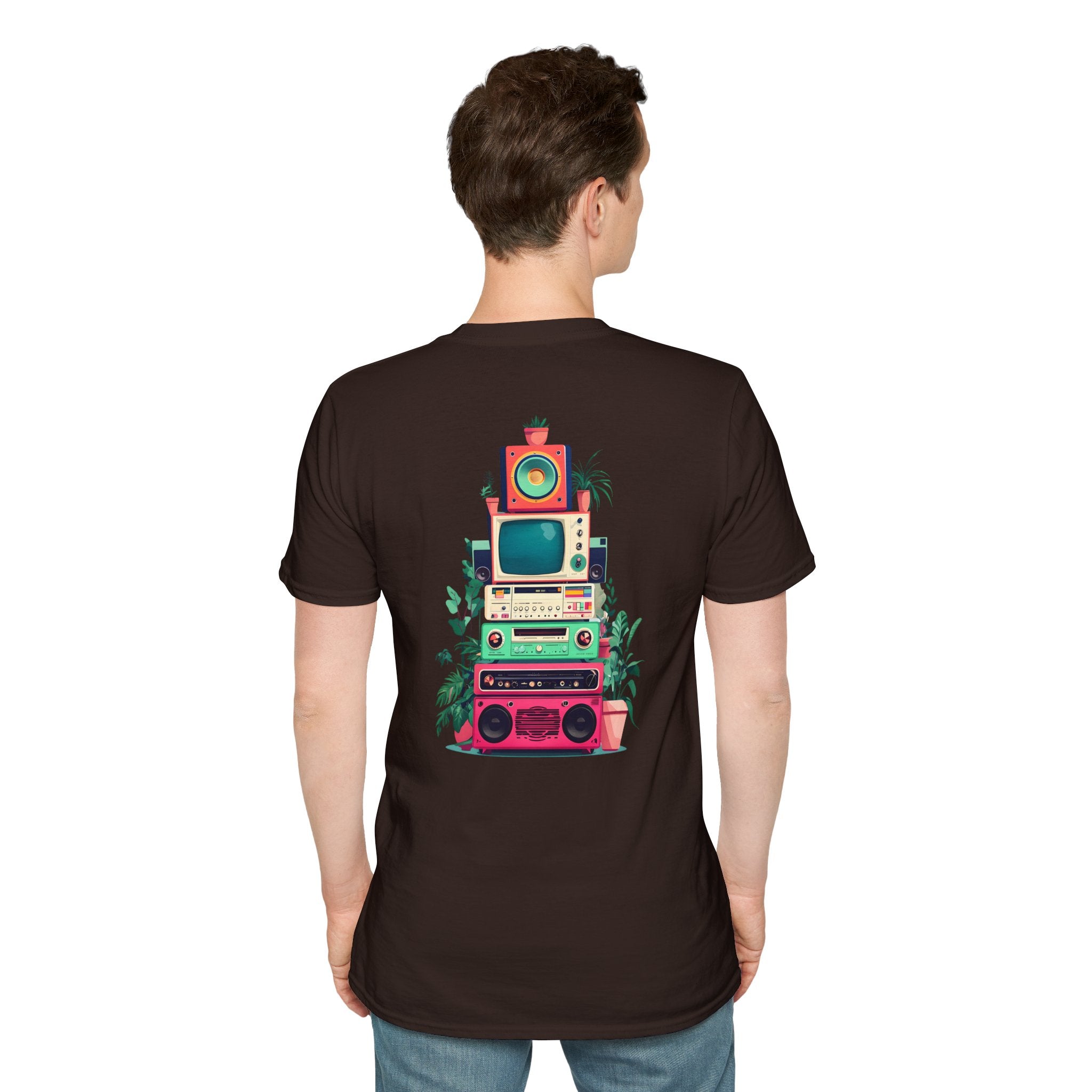 Retro Beach Vibes Unisex Softstyle T-Shirt, Casual Summer Tee, Vintage Style Shirt, Music Lover Gift, Relaxed Fit Apparel
