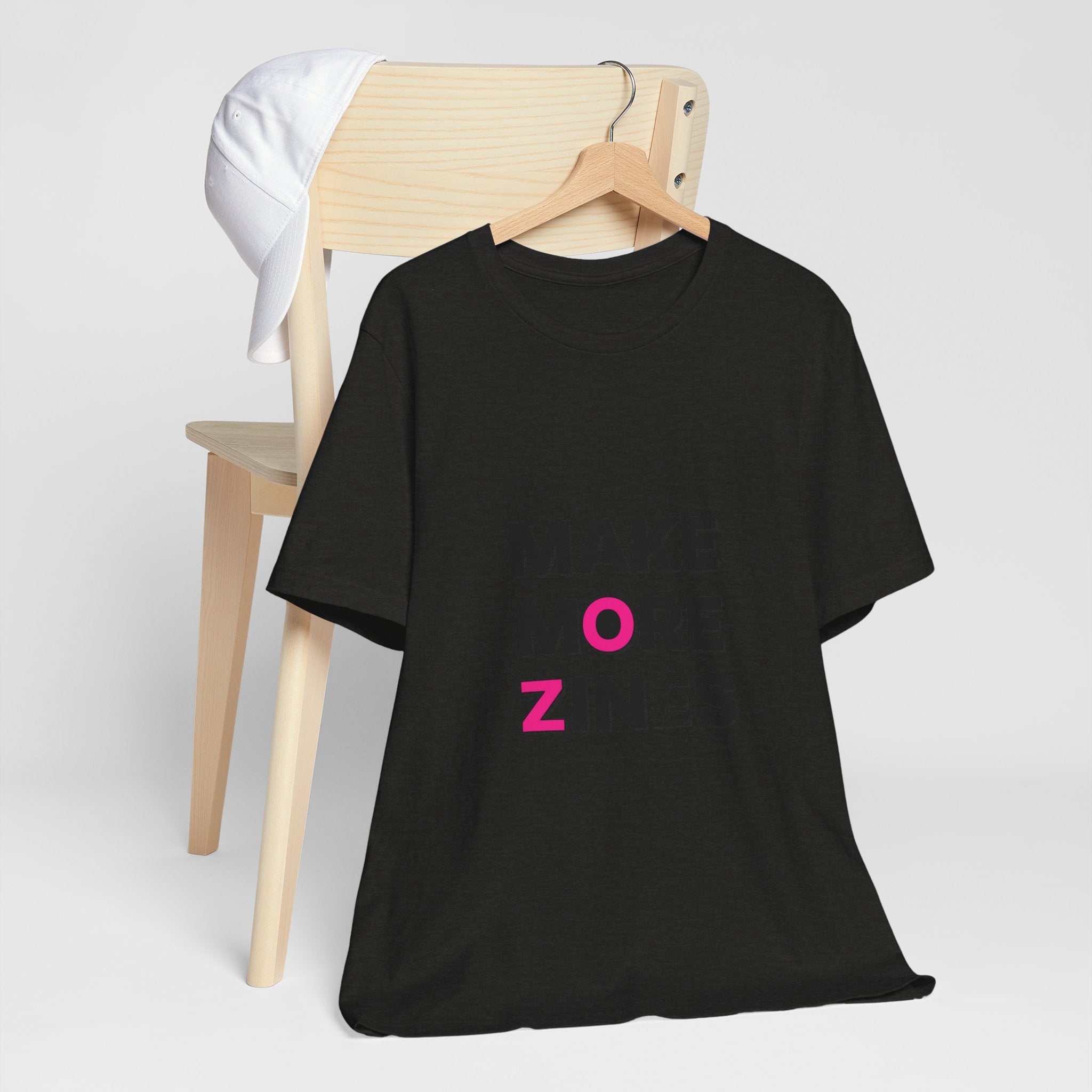 MAKE MORE ZINES Tee | ransom collage shirt, zine style cutout letters