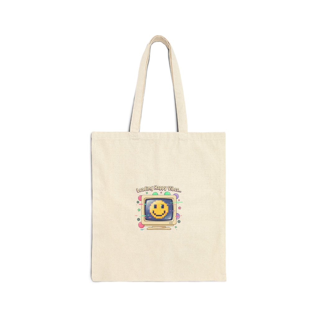 Smiley Retro OS Popup Tote, Y2K Pixel Tech Nostalgia