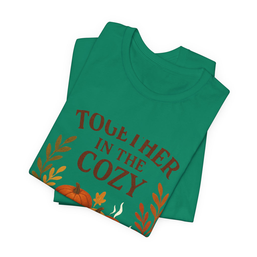 Cozy Together Fall Tee — "Together in the Cozy" Pumpkin Autumn Shirt