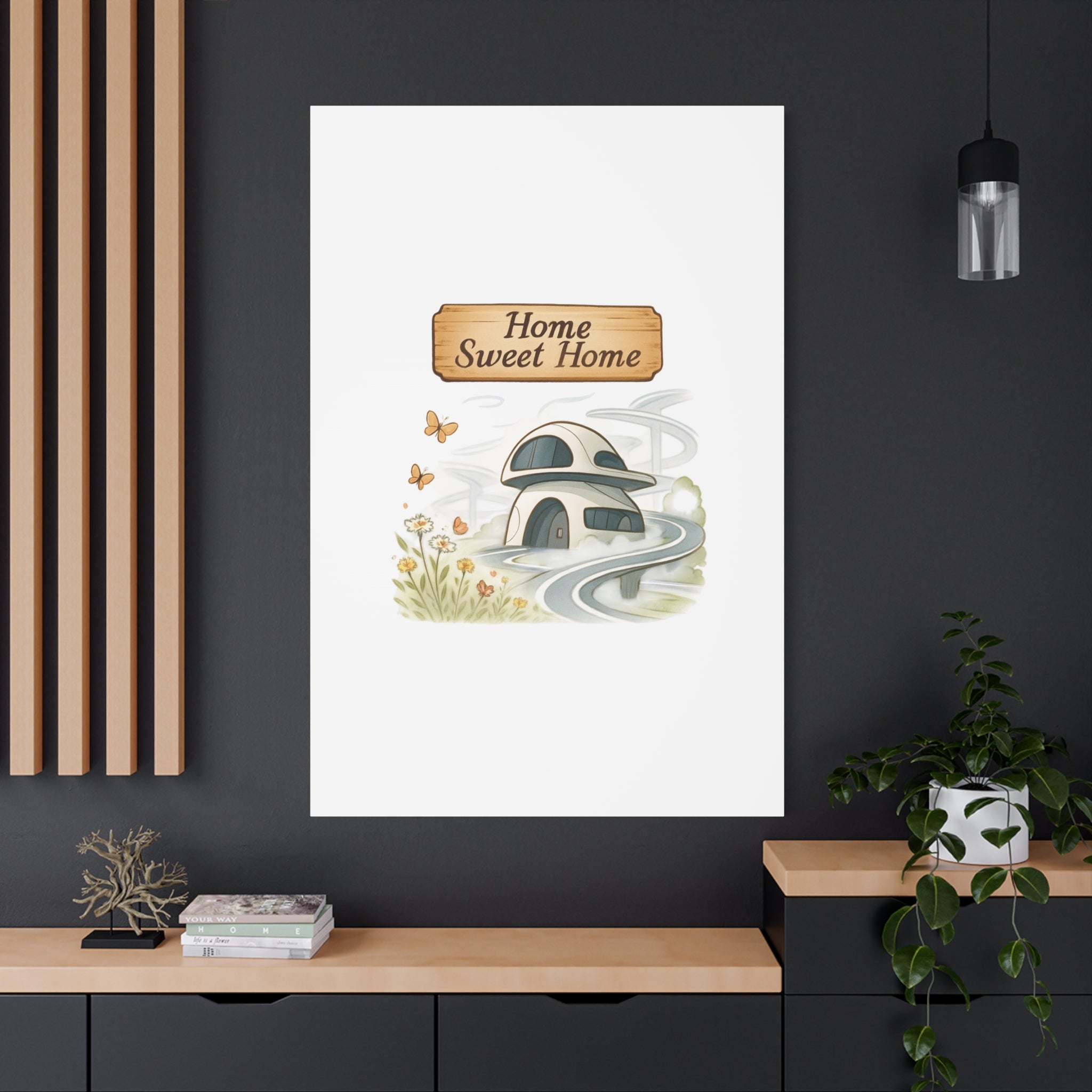 Home Sweet Home Canvas Wall Art — Cozy Cottage Matte Stretched Canvas