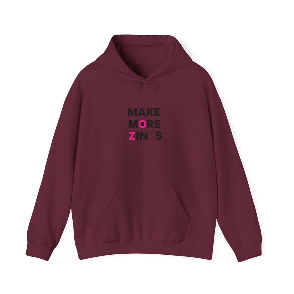 Make More Zines Hoodie | ransom collage, cutout letters design