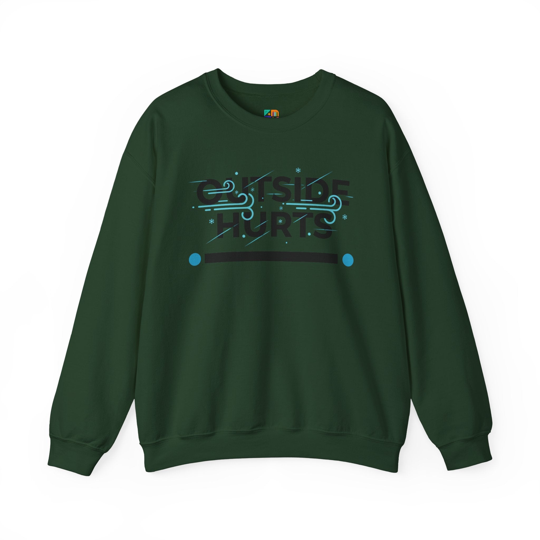 OUTSIDE HURTS Sweatshirt | Winter meme, Cold humor minimalist crewneck