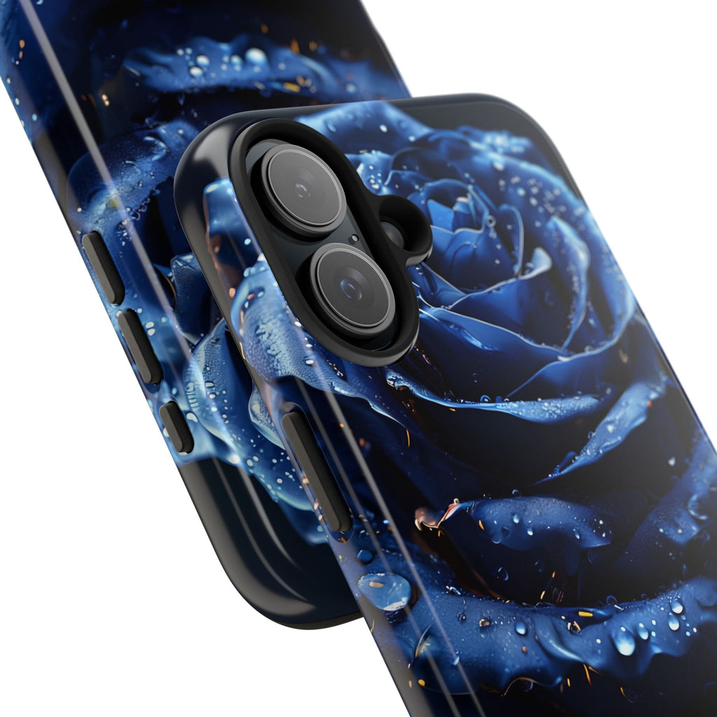 iPhone 17 Pro Max Tough Phone Case - Elegant Blue Rossy Design