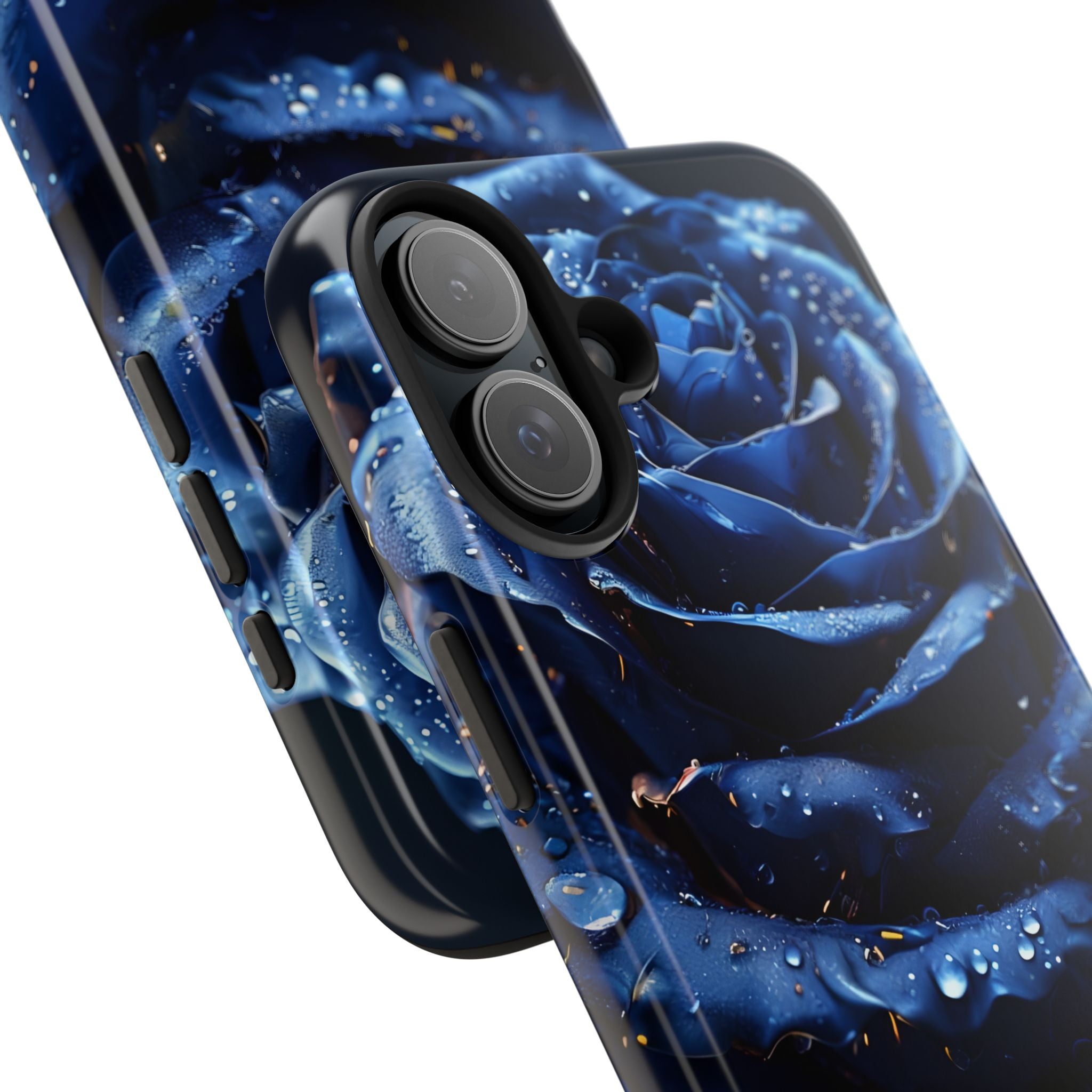 iPhone 17 Pro Max Tough Phone Case - Elegant Blue Rossy Design