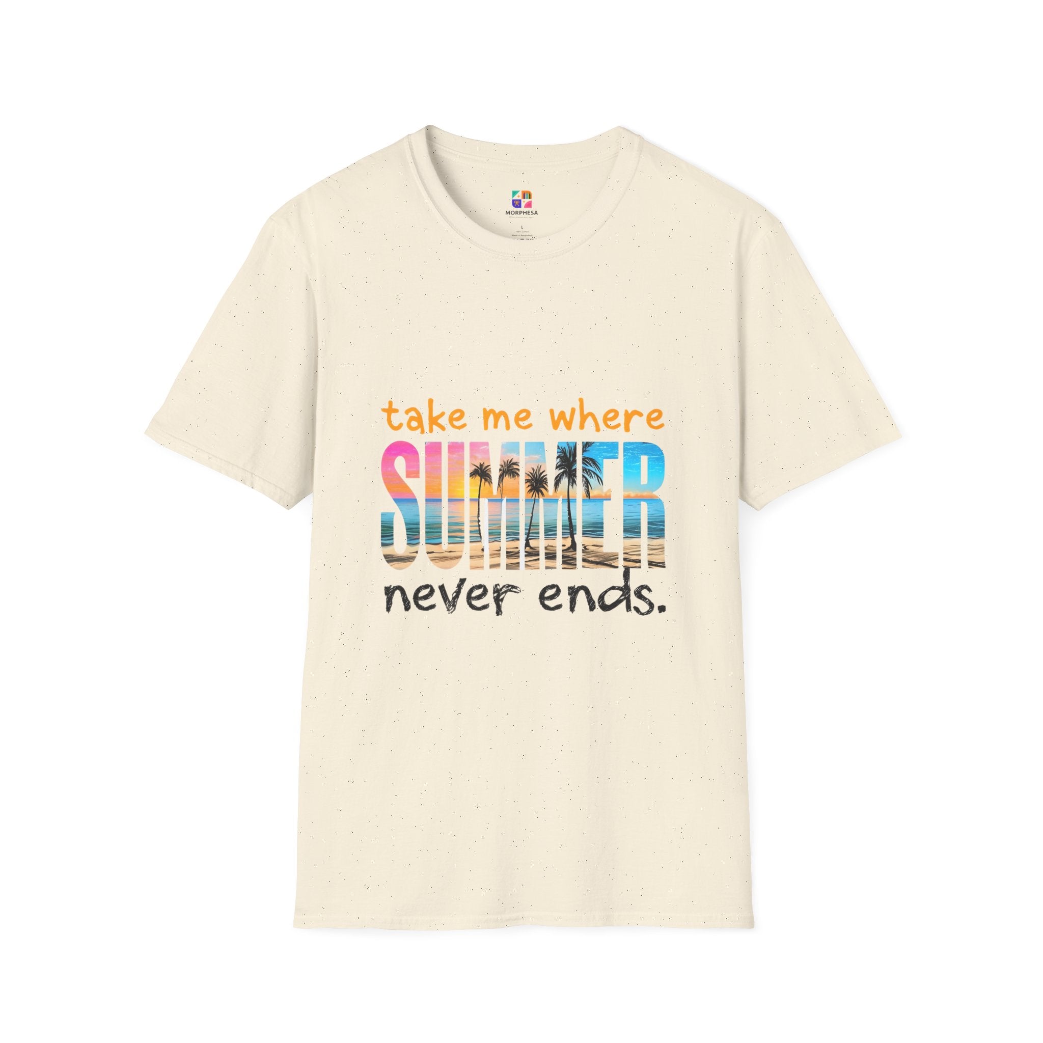 Summer Vibes Unisex T-Shirt | Take Me Where Summer Never Ends | Casual Wear, Vacation Shirt, Beach Tee, Gift Idea, Summer Collection