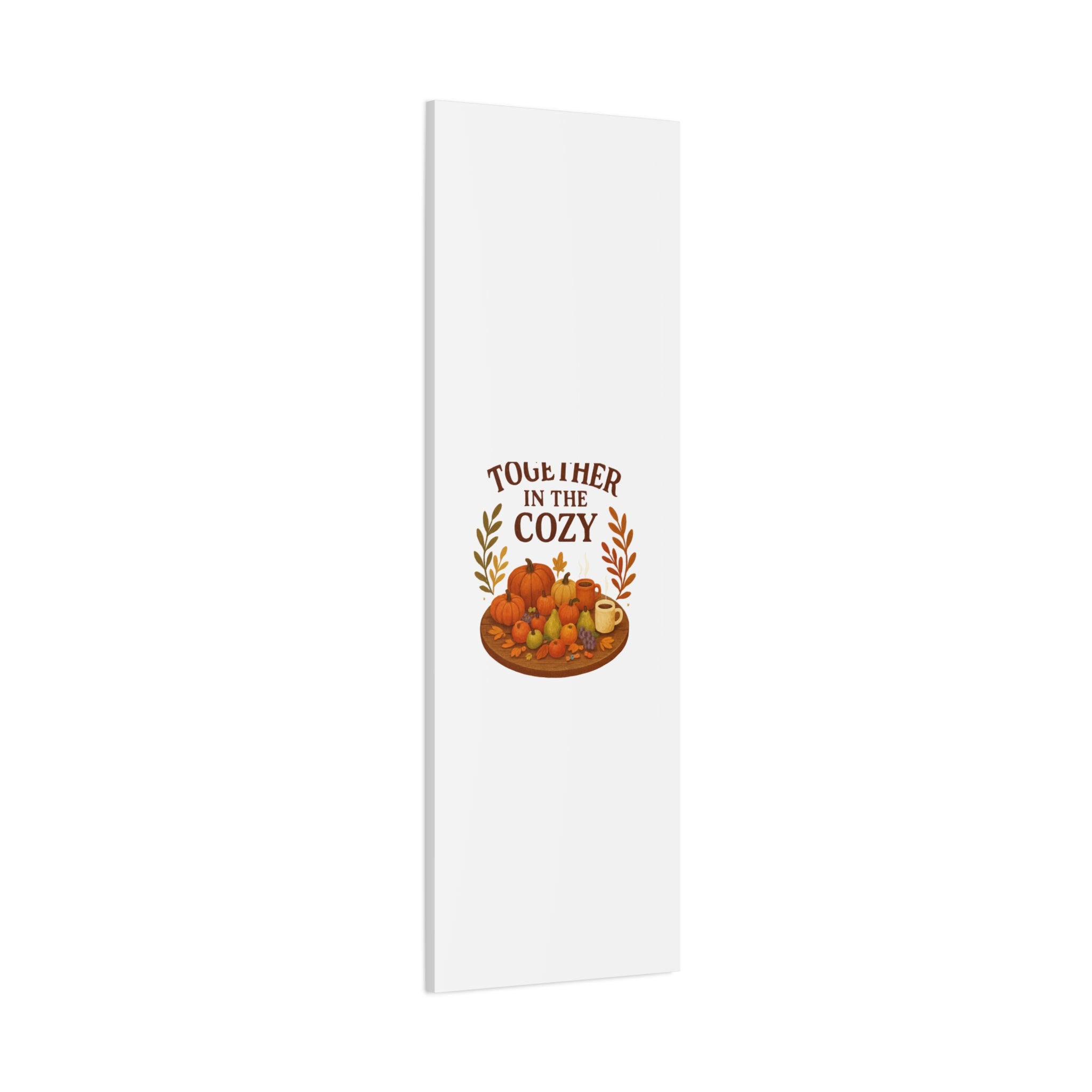 Fall Harvest Cozy Canvas Wall Art – "In The Cozy" Pumpkin & Coffee Autumn Decor