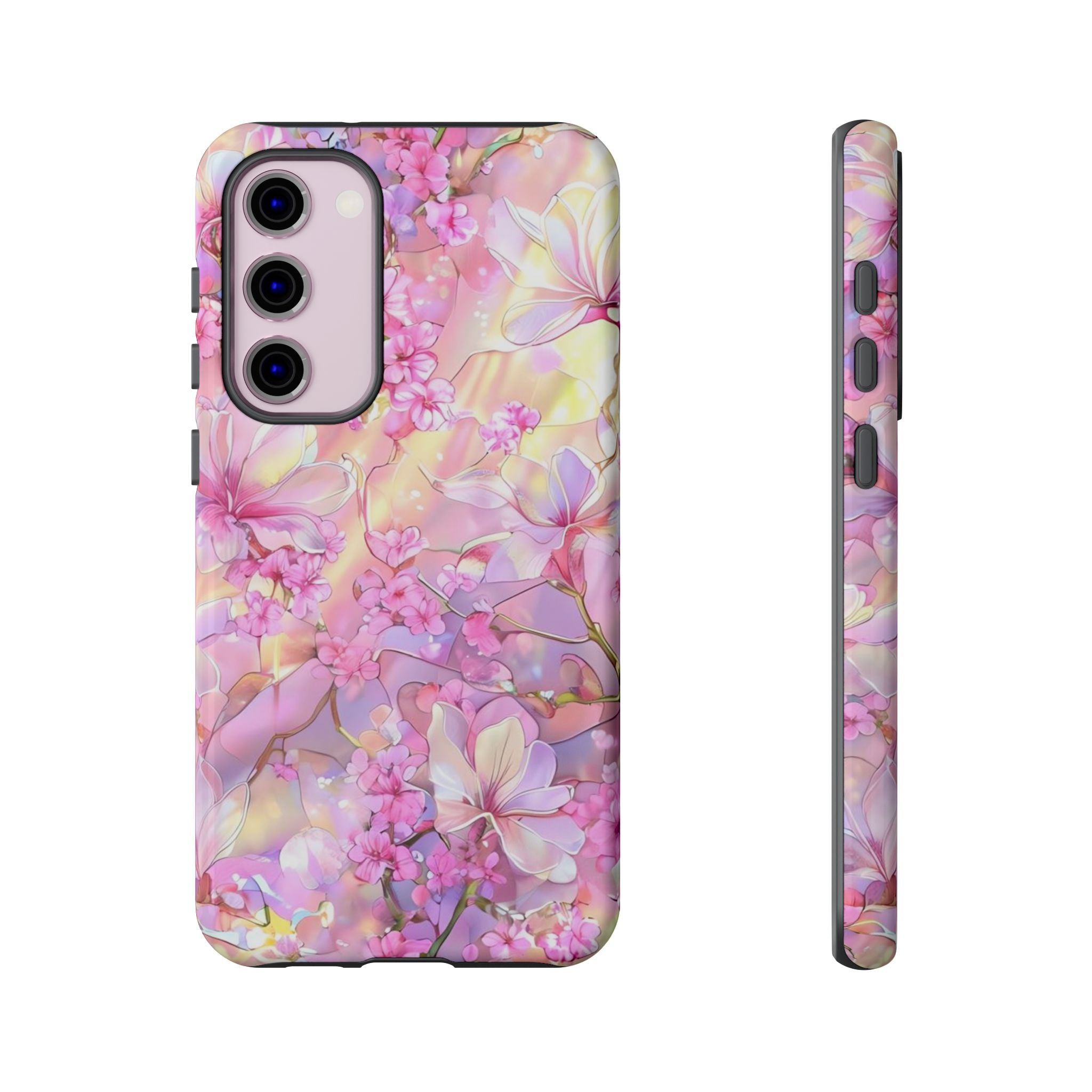 Floral Elegance Tough Phone Case – Dual-Layer Protection for iPhone 17/16/15 & Samsung | Glossy or Matte Finish | Morphesa