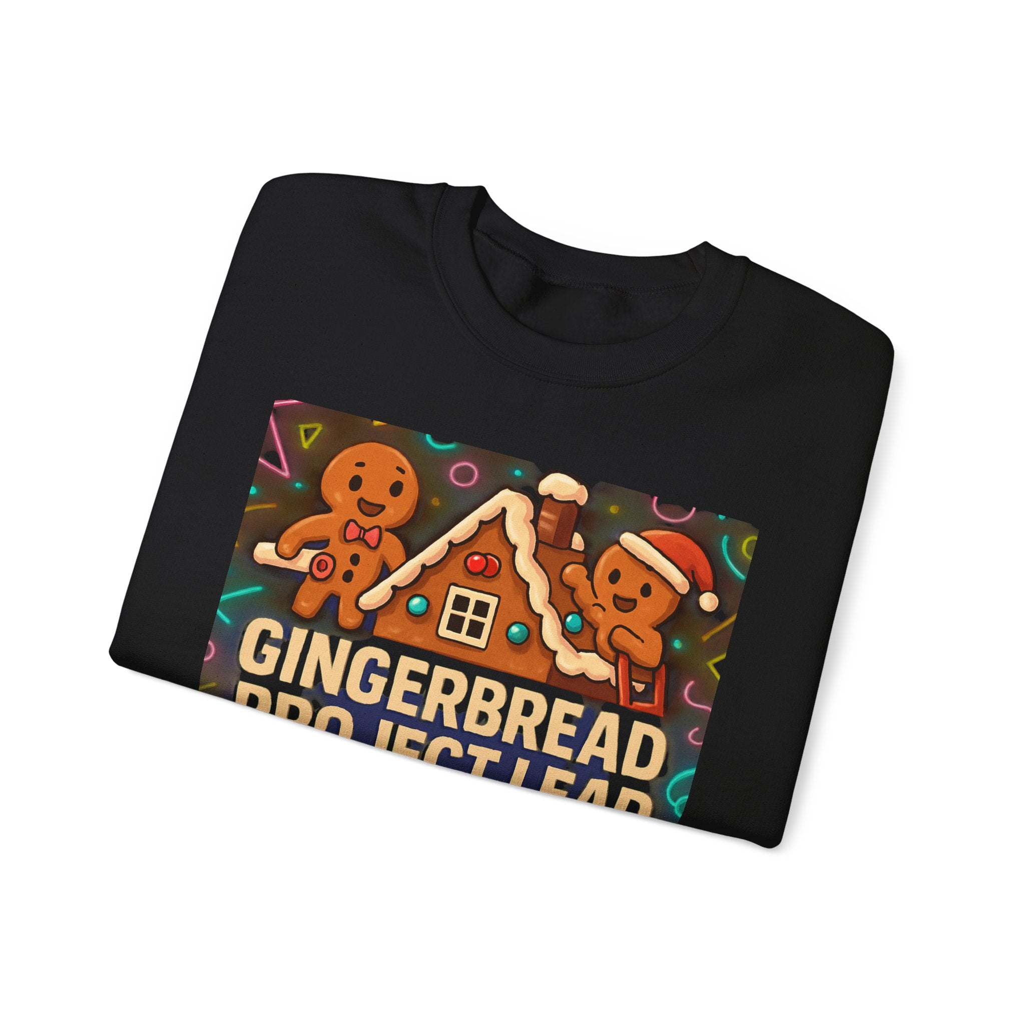 Gingerbread Project Lab Sweatshirt — Cute Holiday Cookie House Crewneck