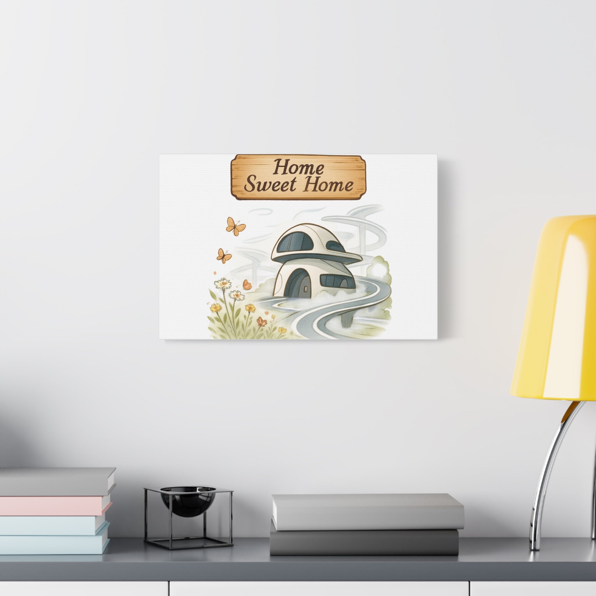 Home Sweet Home Canvas Wall Art — Cozy Cottage Matte Stretched Canvas