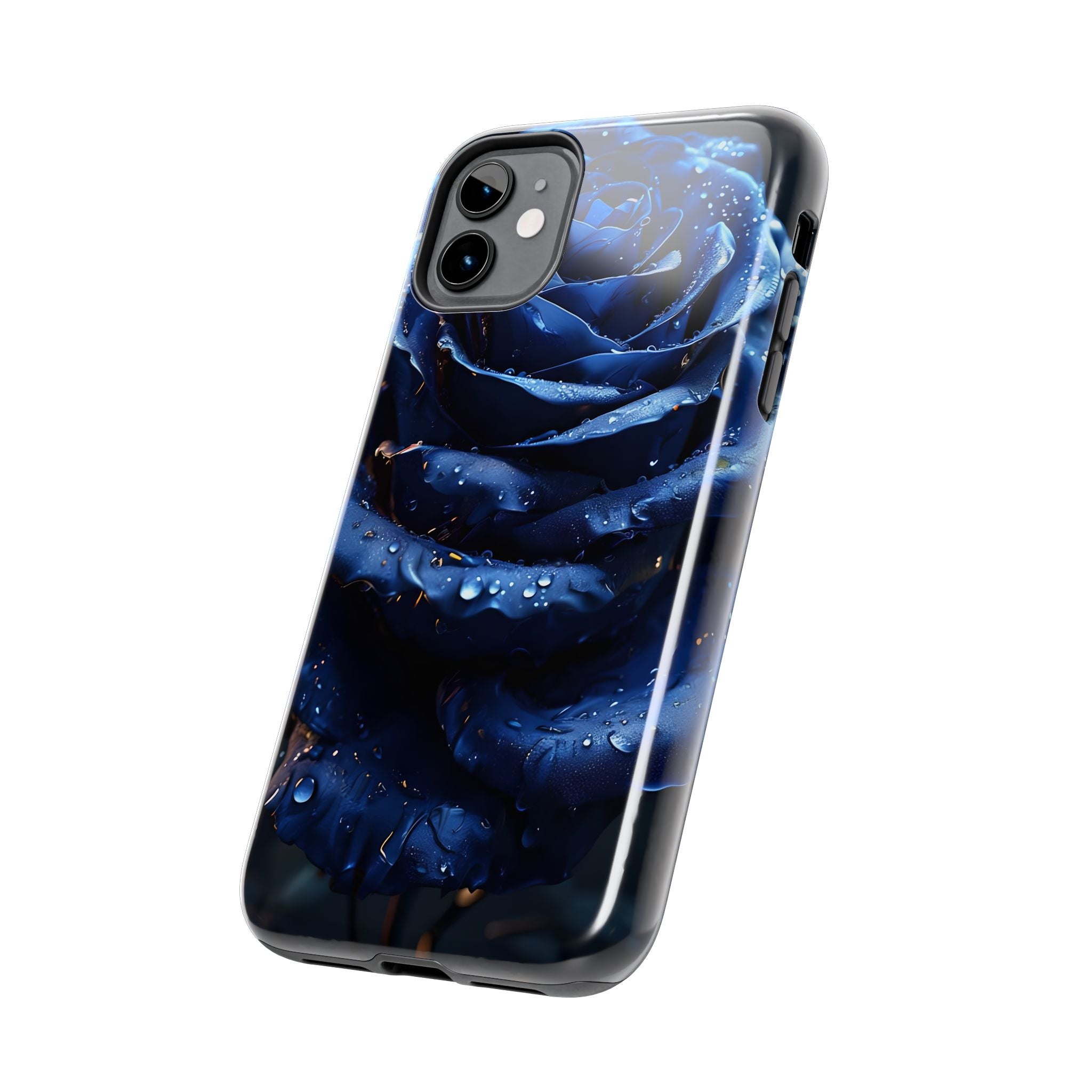 iPhone 17 Pro Max Tough Phone Case - Elegant Blue Rossy Design