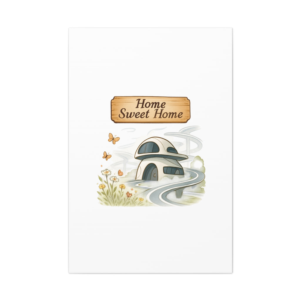 Home Sweet Home Canvas Wall Art — Cozy Cottage Matte Stretched Canvas