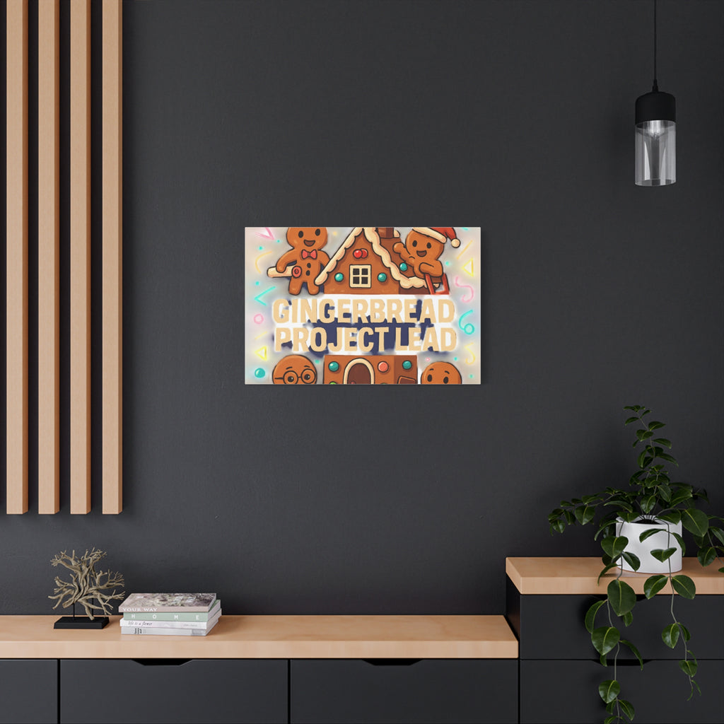 Gingerbread Project Lead Canvas Art — Holiday Kitchen Wall Decor