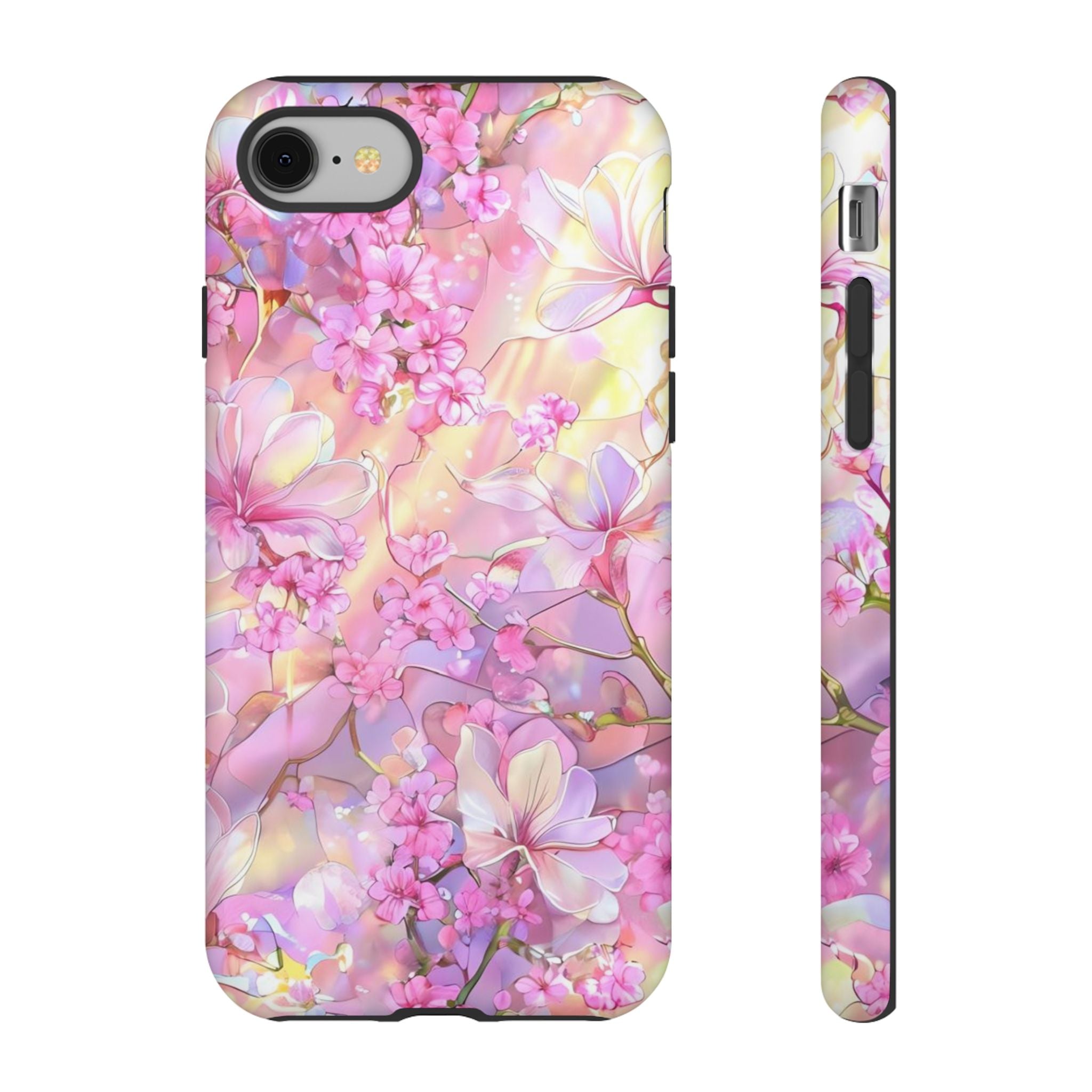 Floral Elegance Tough Phone Case – Dual-Layer Protection for iPhone 17/16/15 & Samsung | Glossy or Matte Finish | Morphesa