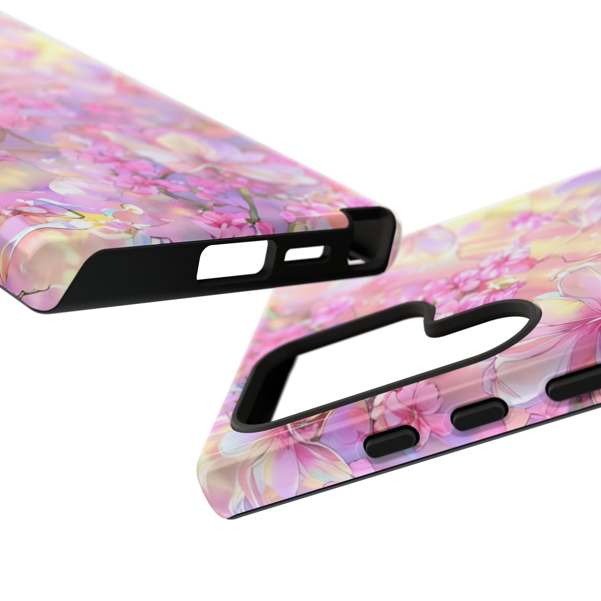 Floral Elegance Tough Phone Case – Dual-Layer Protection for iPhone 17/16/15 & Samsung | Glossy or Matte Finish | Morphesa
