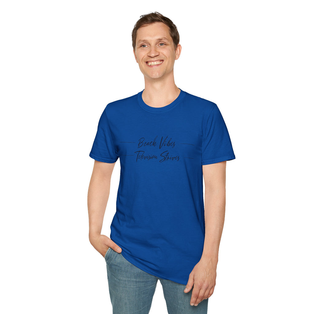 Retro Beach Vibes Unisex Softstyle T-Shirt, Casual Summer Tee, Vintage Style Shirt, Music Lover Gift, Relaxed Fit Apparel