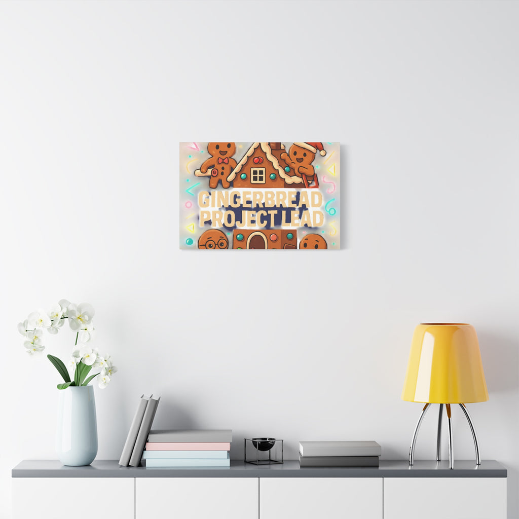 Gingerbread Project Lead Canvas Art — Holiday Kitchen Wall Decor