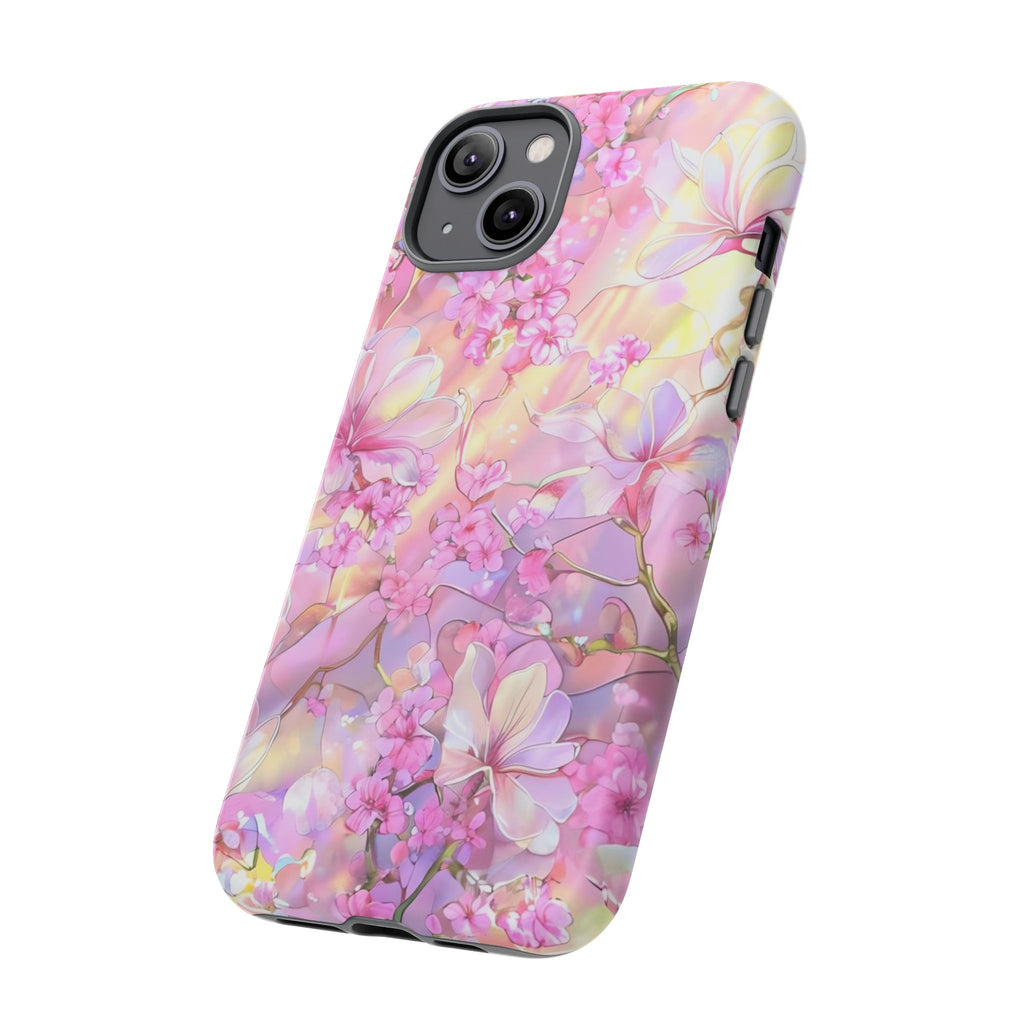 Floral Elegance Tough Phone Case – Dual-Layer Protection for iPhone 17/16/15 & Samsung | Glossy or Matte Finish | Morphesa