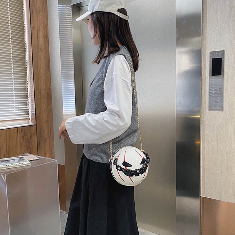 Spooktacular Halloween Pumpkin Handbags with Chain Strap - Fun and Functional Shoulder Bags for Kids and Adults