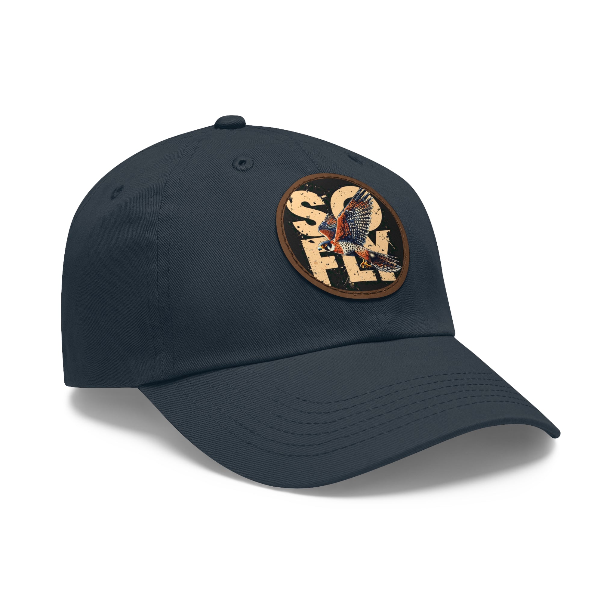 Stylish Dad Hat with Leather Patch, Casual Baseball Cap, Gift for Dads, Outdoor Accessory, Summer Fashion
