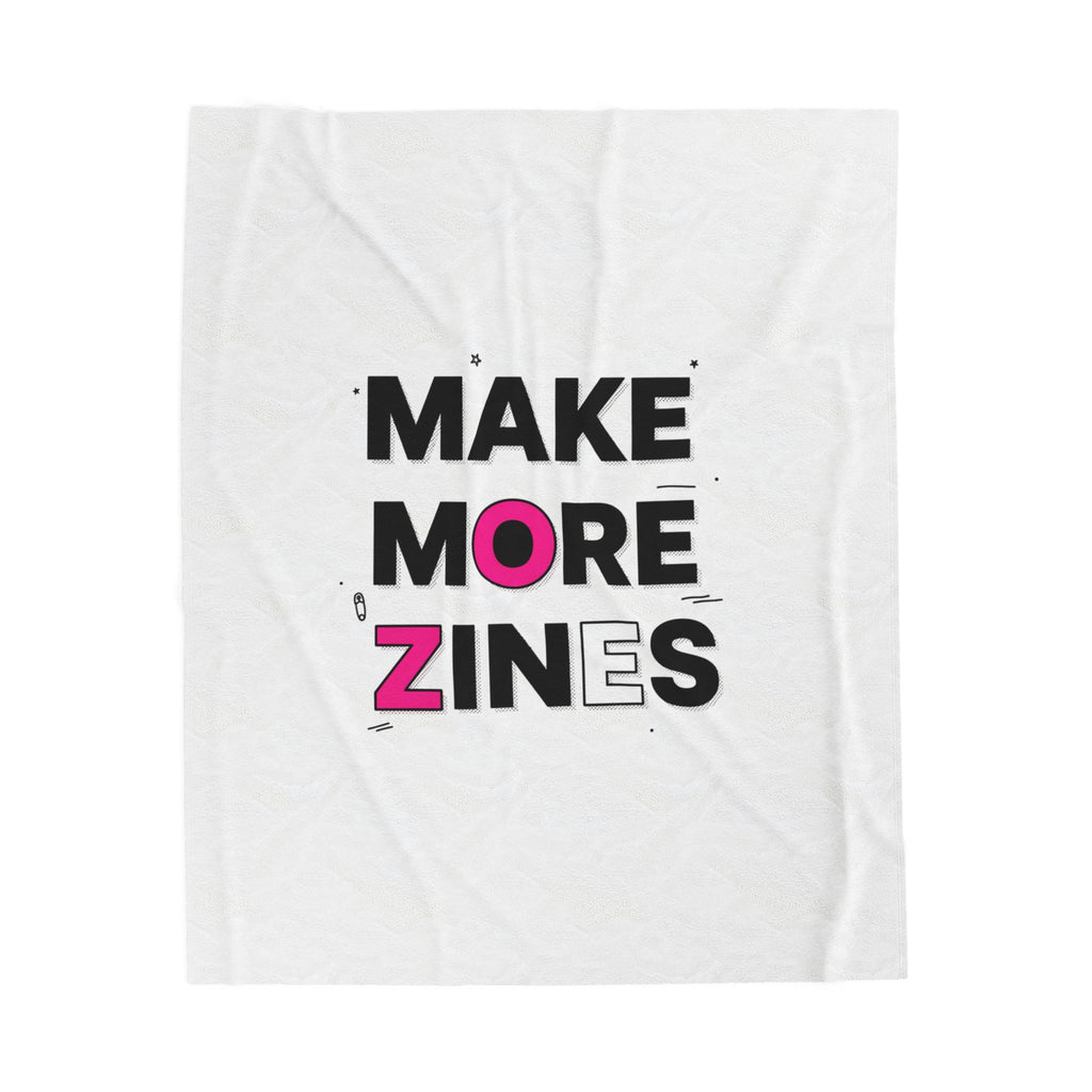 Make More Zines Blanket | ransom collage, zine style cutout letters