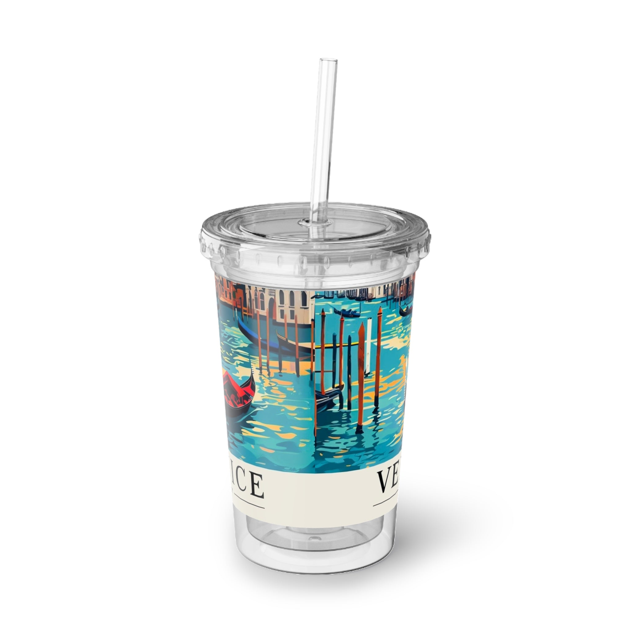 Venice Gondola Acrylic Cup – Retro Travel Tumbler