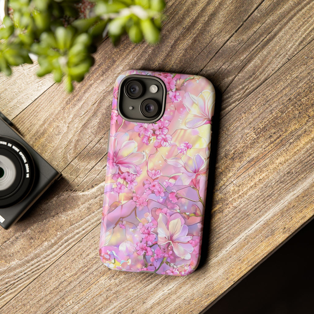 Floral Elegance Tough Phone Case – Dual-Layer Protection for iPhone 17/16/15 & Samsung | Glossy or Matte Finish | Morphesa