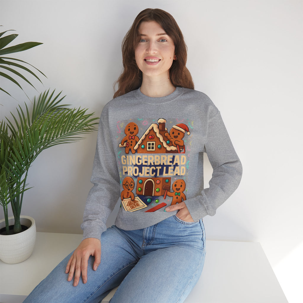 Gingerbread Project Lab Sweatshirt — Cute Holiday Cookie House Crewneck
