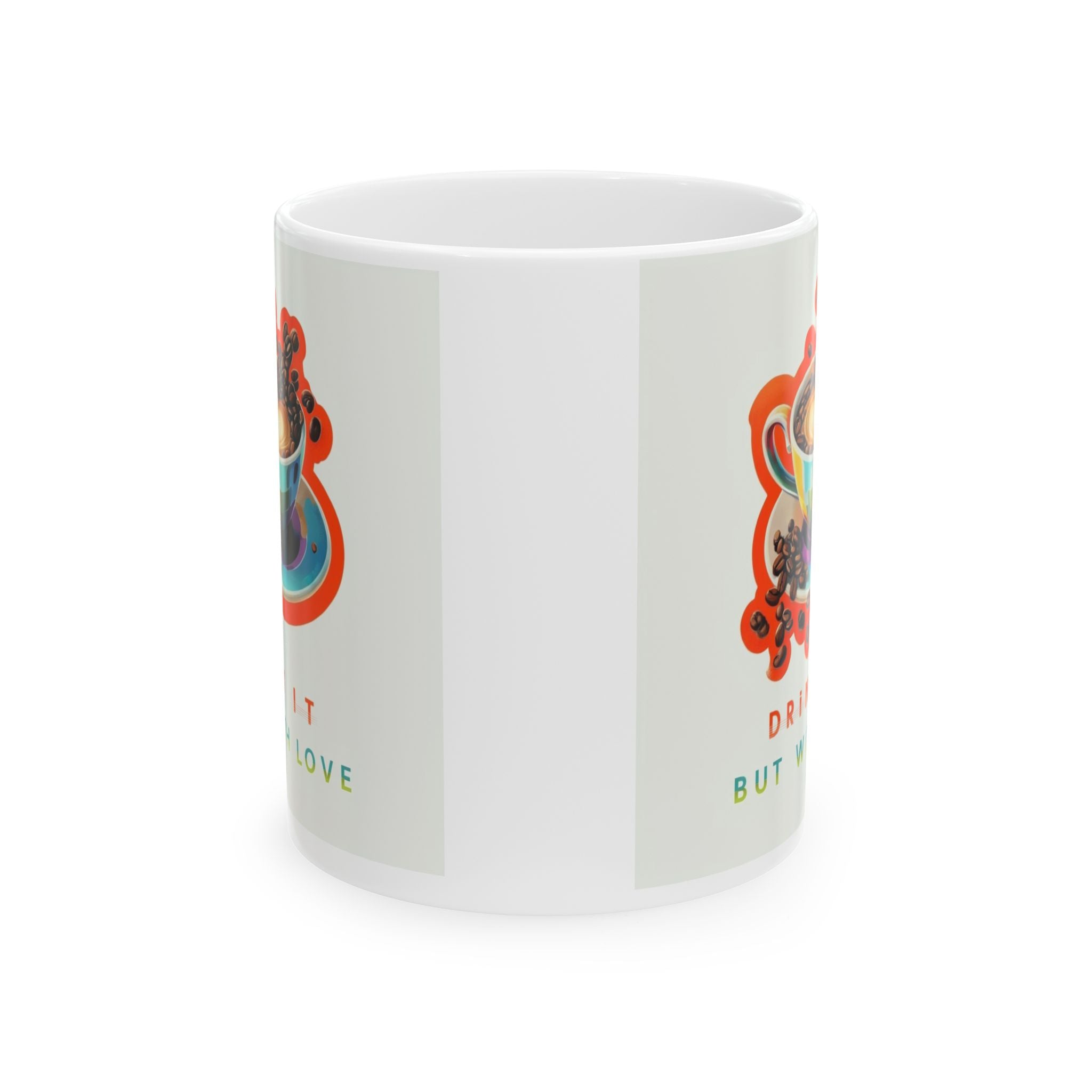 Colorful Ceramic Coffee Mug - "Don't Forget to Love" - Perfect Gift for Friends & Family