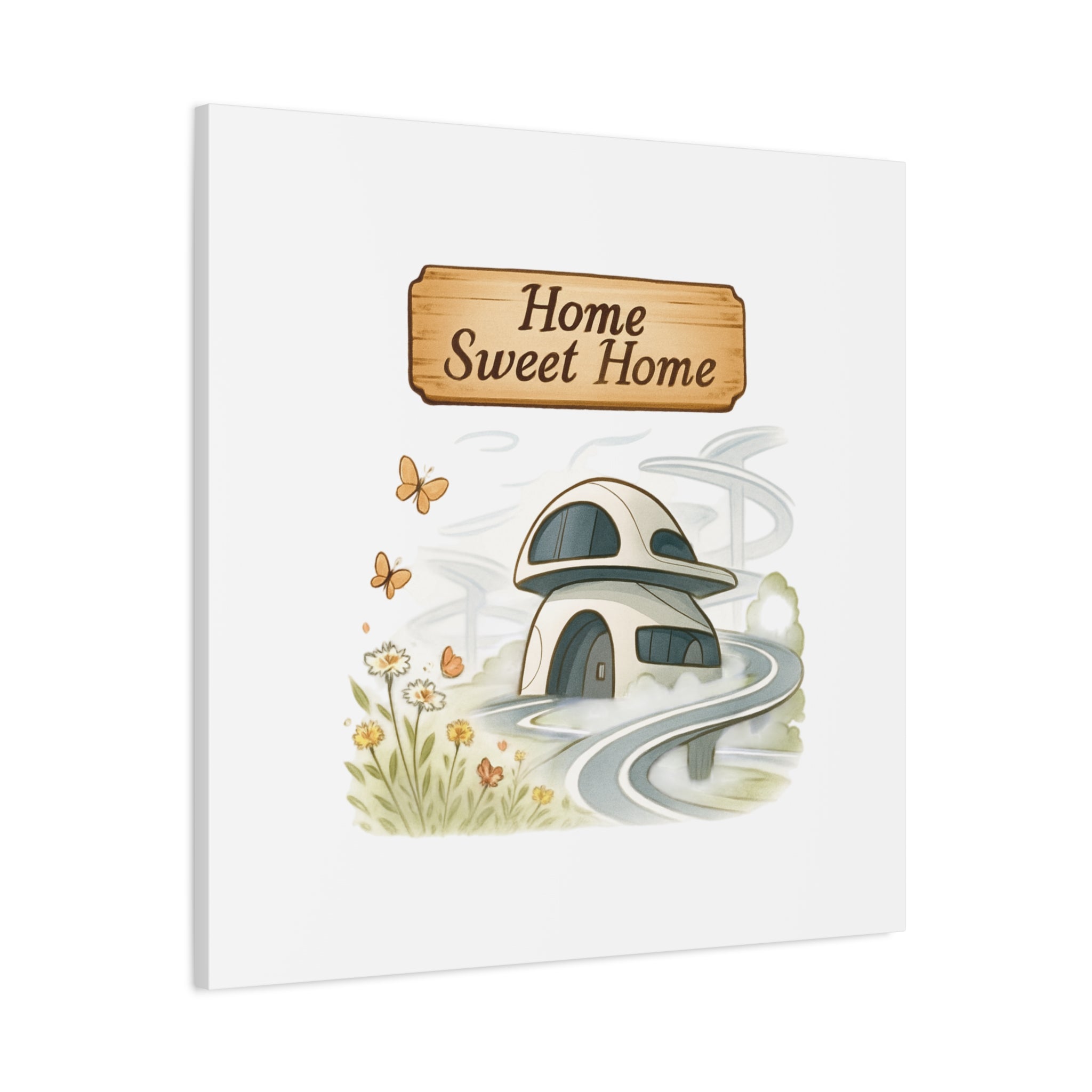 Home Sweet Home Canvas Wall Art — Cozy Cottage Matte Stretched Canvas