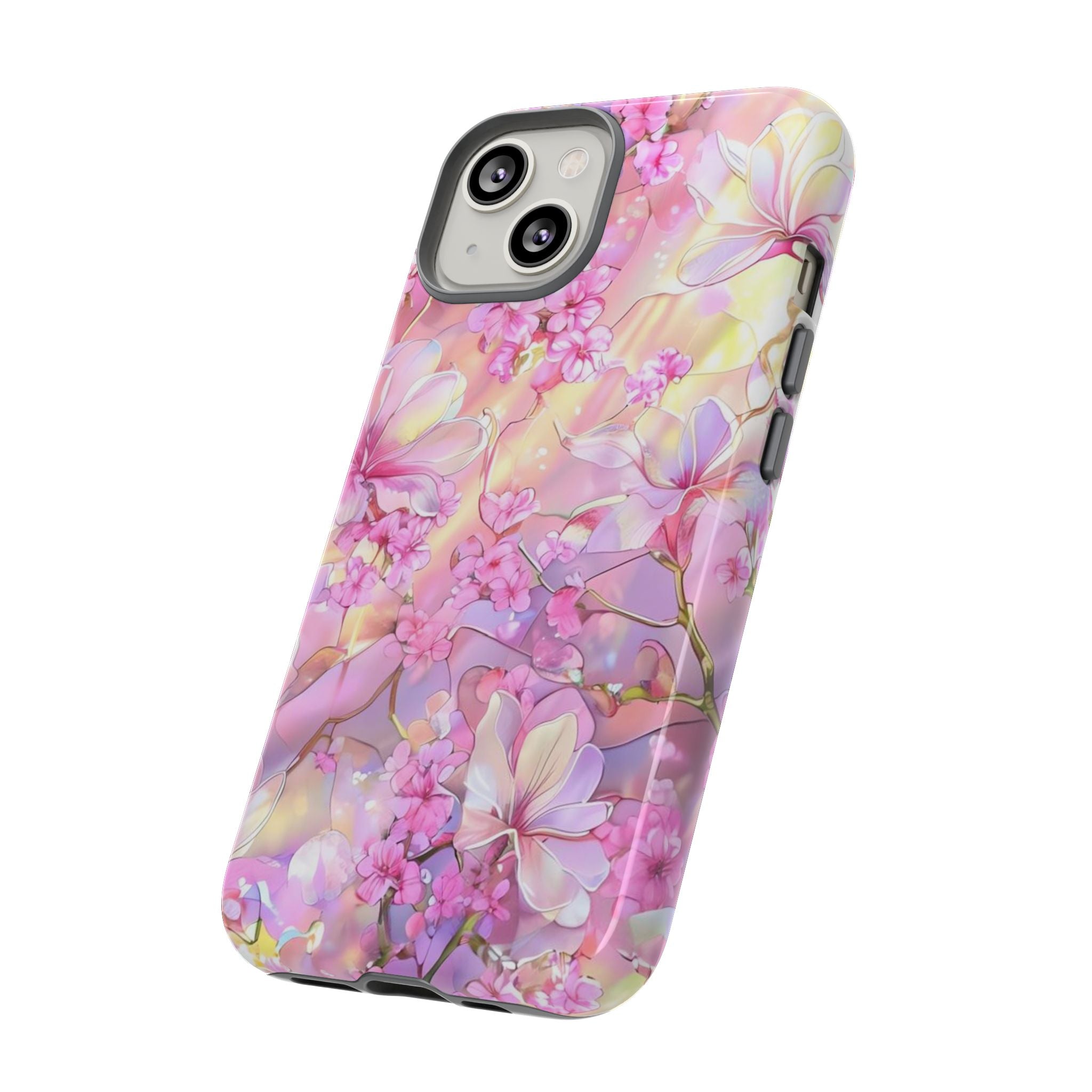 Floral Elegance Tough Phone Case – Dual-Layer Protection for iPhone 17/16/15 & Samsung | Glossy or Matte Finish | Morphesa