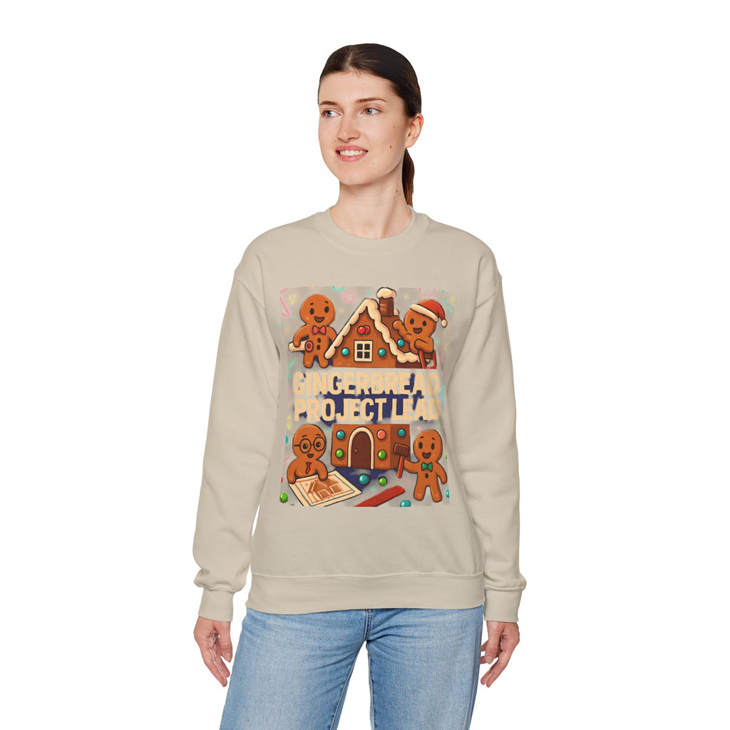 Gingerbread Project Lab Sweatshirt — Cute Holiday Cookie House Crewneck