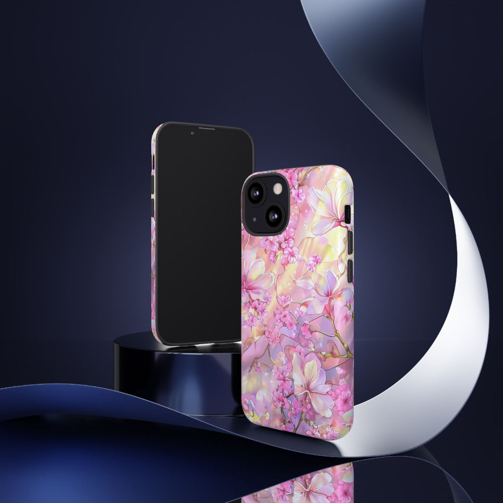 Floral Elegance Tough Phone Case – Dual-Layer Protection for iPhone 17/16/15 & Samsung | Glossy or Matte Finish | Morphesa