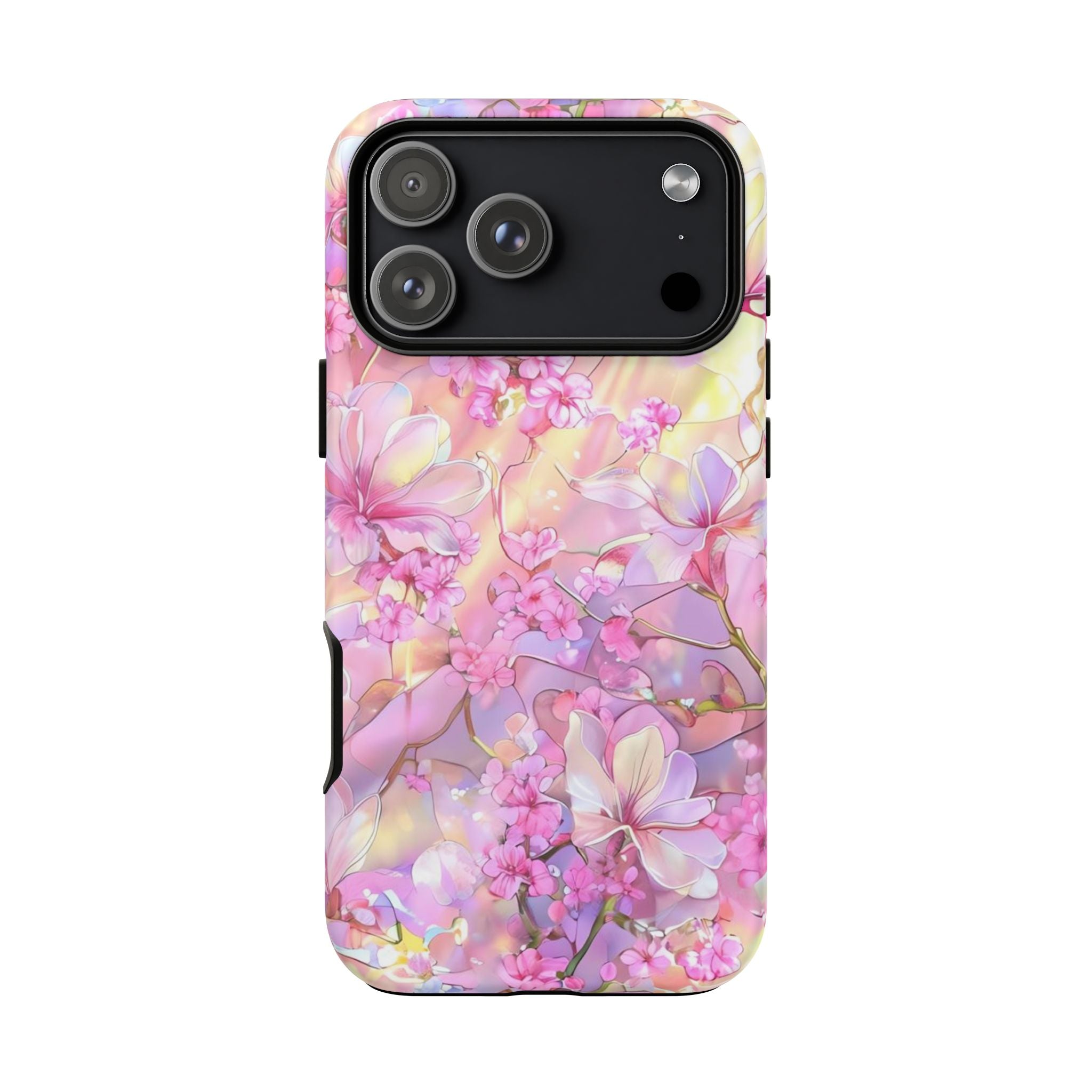 Floral Elegance Tough Phone Case – Dual-Layer Protection for iPhone 17/16/15 & Samsung | Glossy or Matte Finish | Morphesa