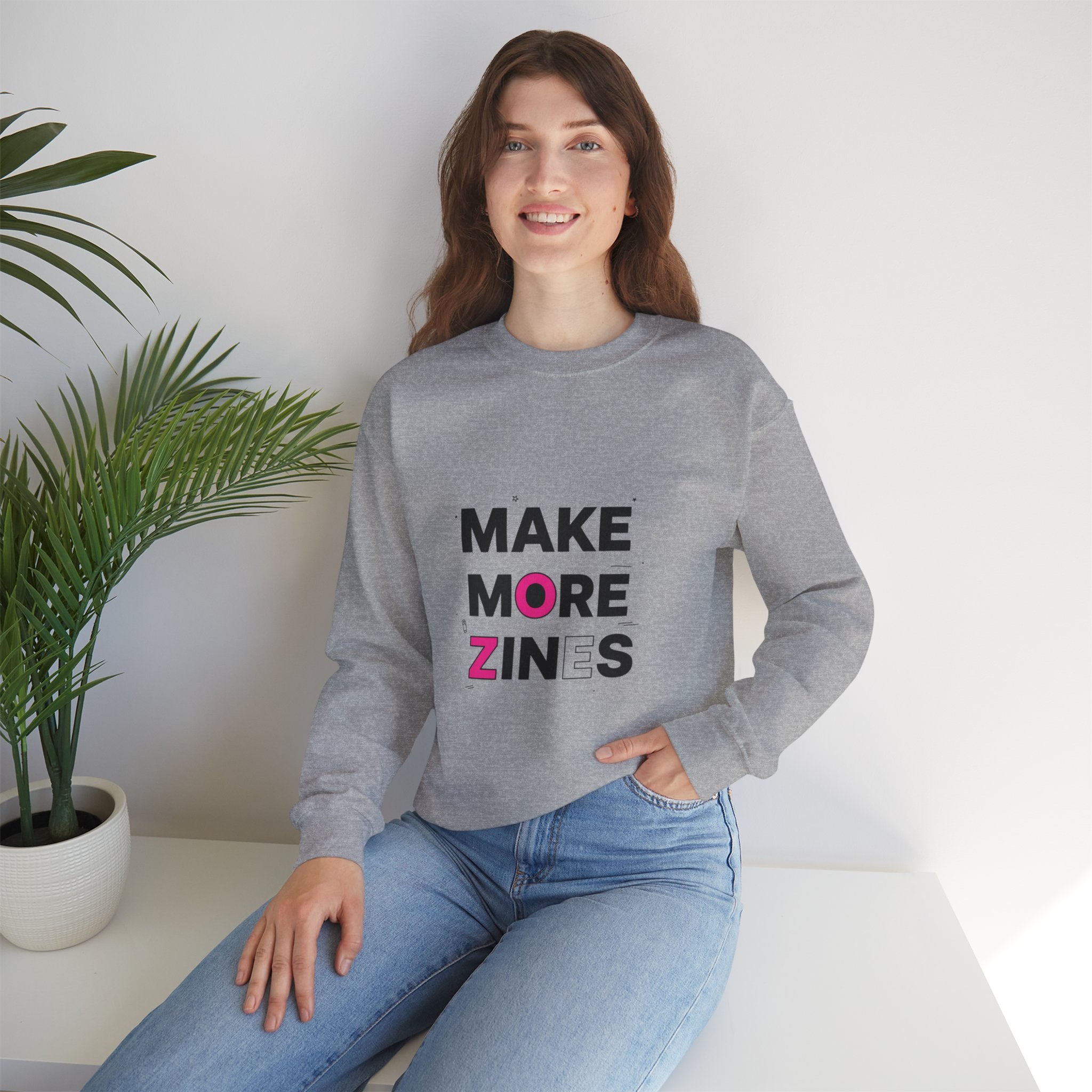 Make More Zines Sweatshirt | ransom collage shirt, zine style tee
