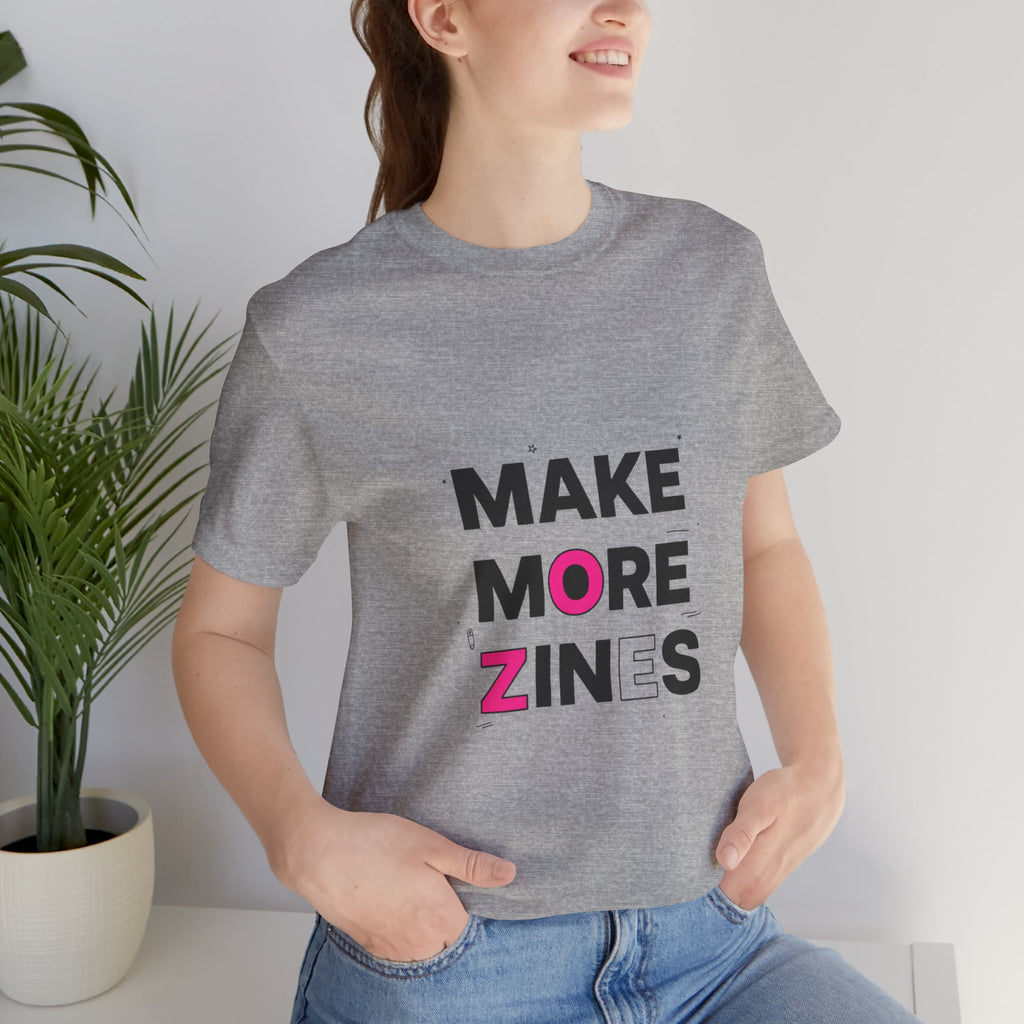 MAKE MORE ZINES Tee | ransom collage shirt, zine style cutout letters