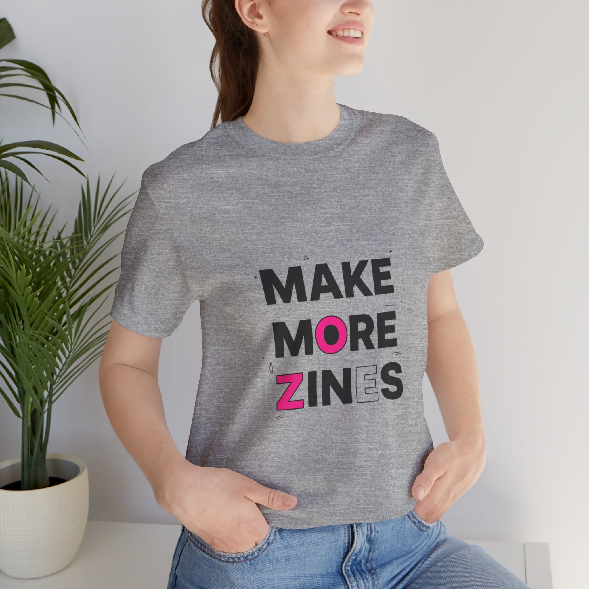 MAKE MORE ZINES Tee | ransom collage shirt, zine style cutout letters