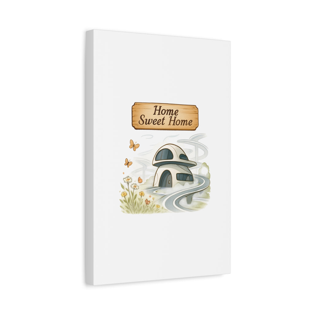 Home Sweet Home Canvas Wall Art — Cozy Cottage Matte Stretched Canvas