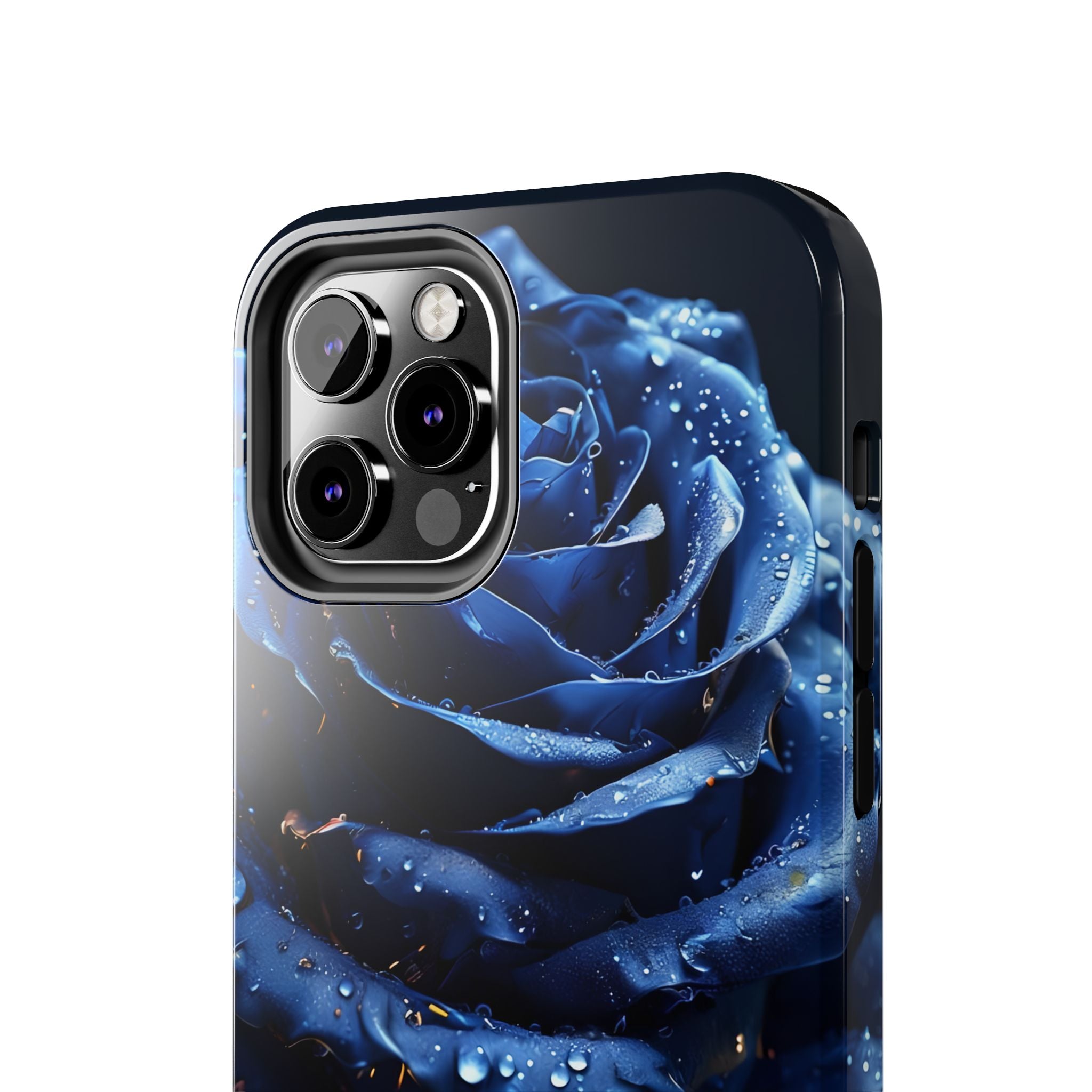 iPhone 17 Pro Max Tough Phone Case - Elegant Blue Rossy Design
