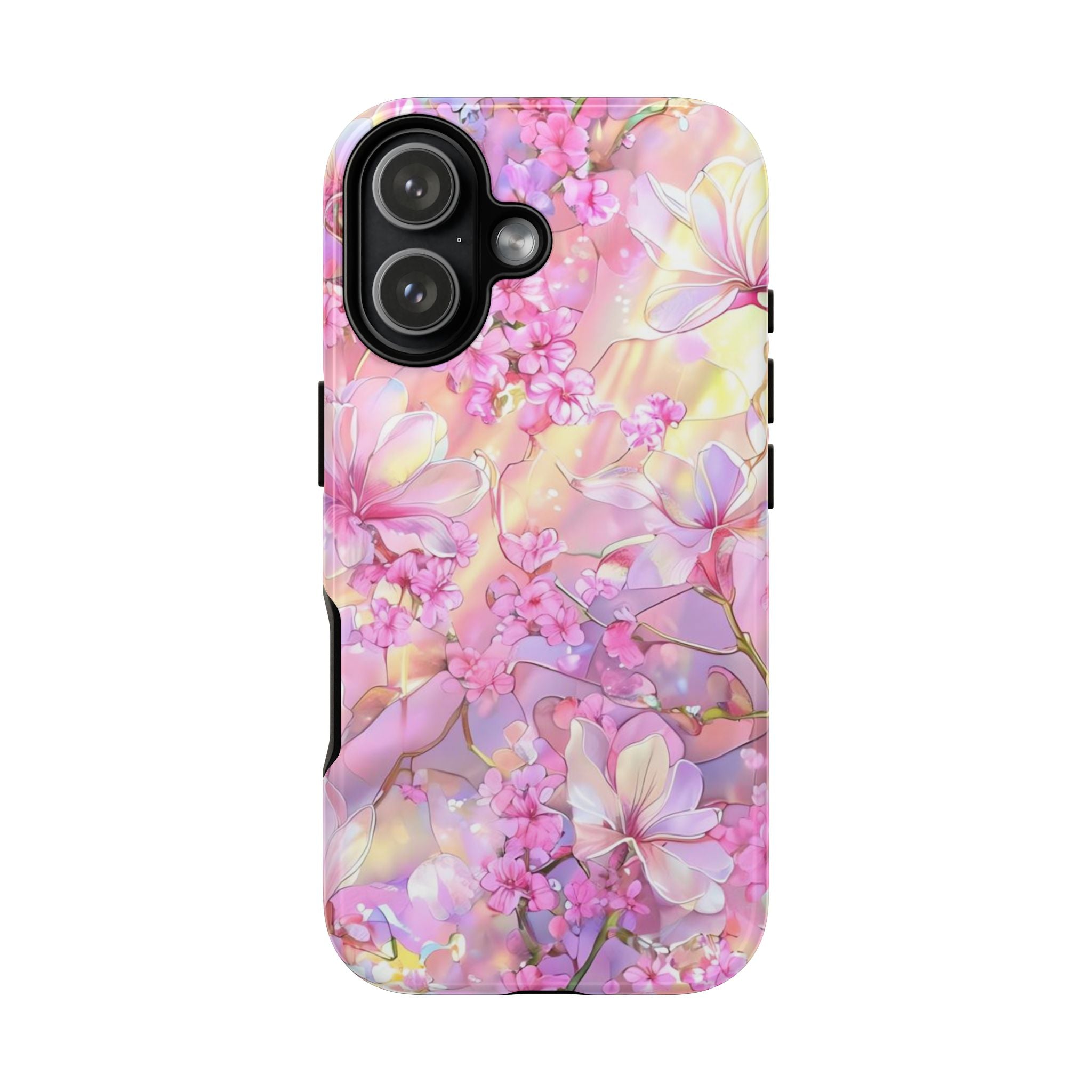 Floral Elegance Tough Phone Case – Dual-Layer Protection for iPhone 17/16/15 & Samsung | Glossy or Matte Finish | Morphesa